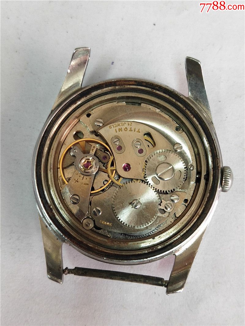 瑞士梅花手卷男机械表蓝钢游丝摆机芯1900