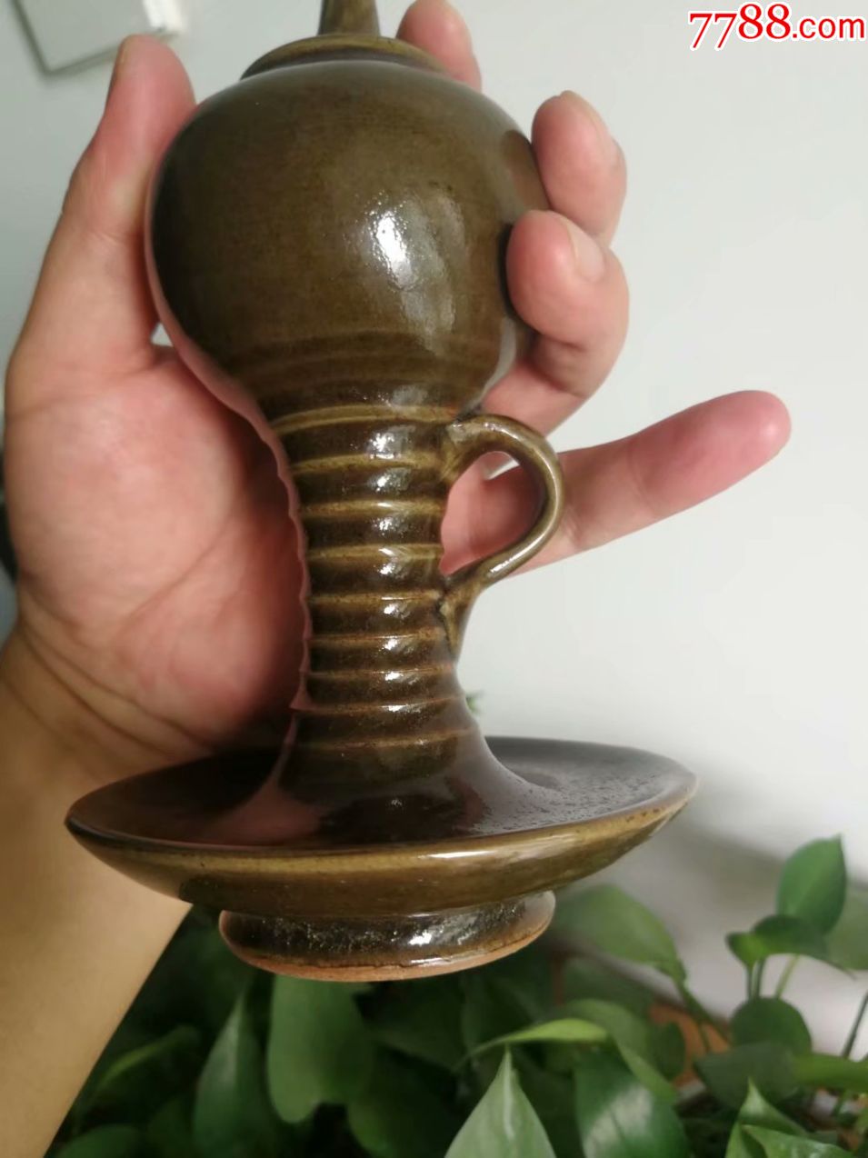 耀州窑老油灯-价格:1200.