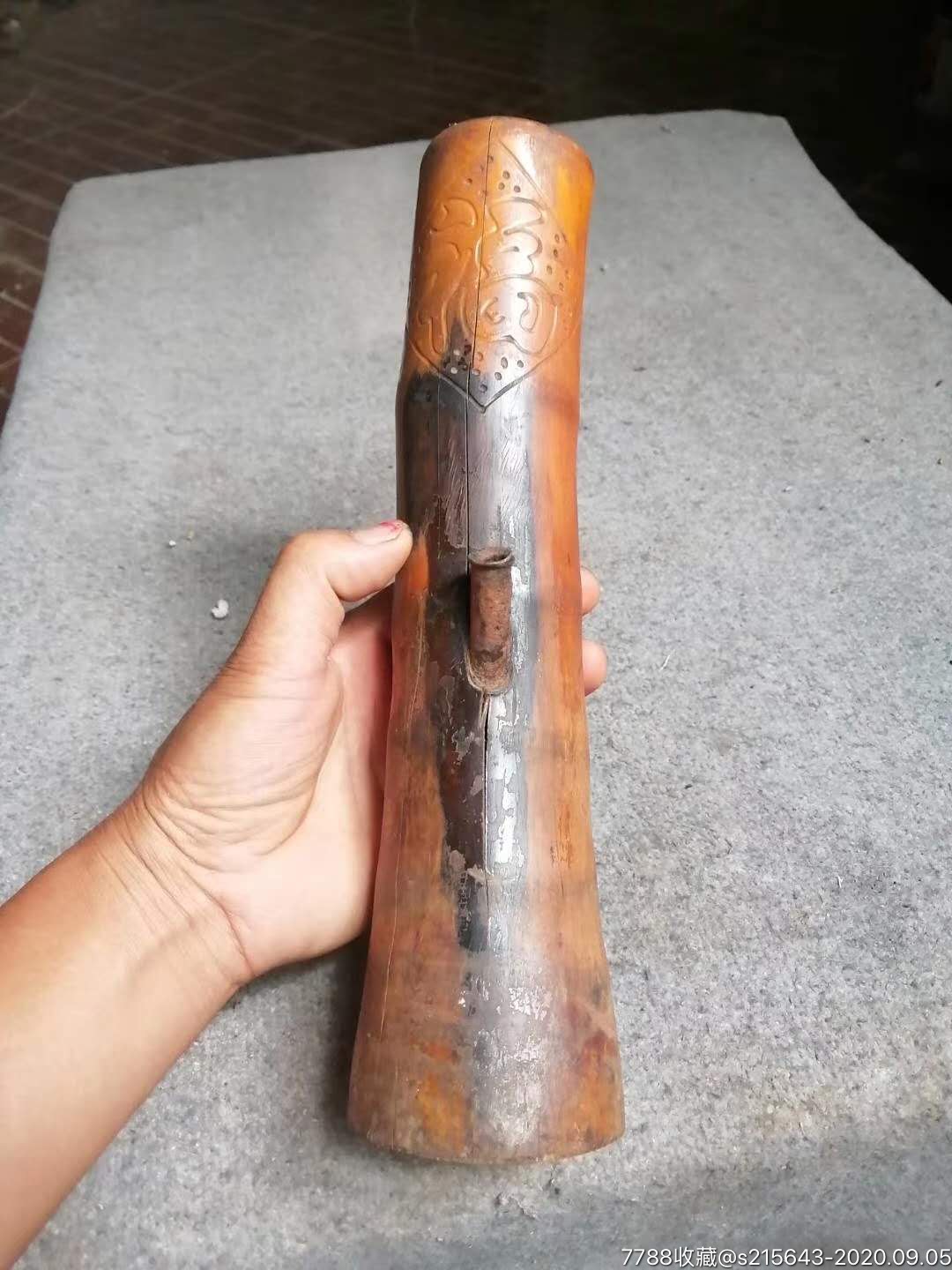 老水烟袋竹子水烟囱品相如图包老