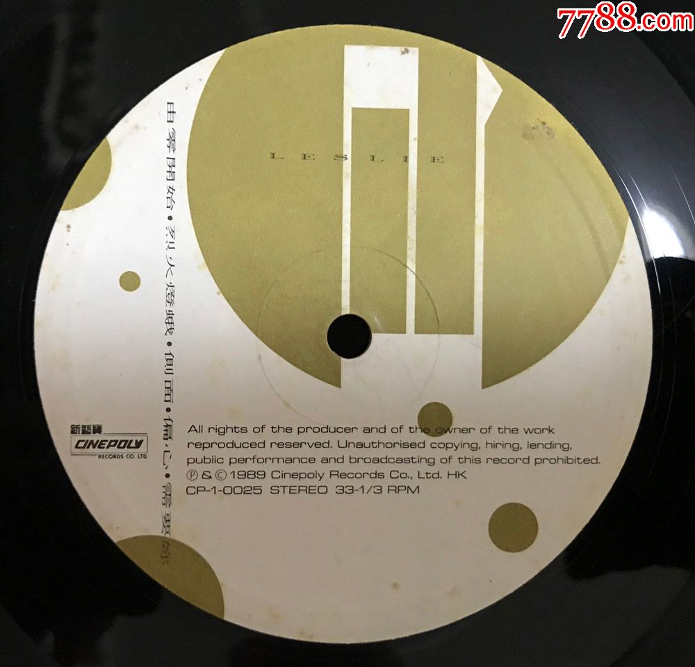 暴风一族,侧面(张国荣,演唱专辑)黑胶唱片lp,早期hk新艺宝原版,12寸