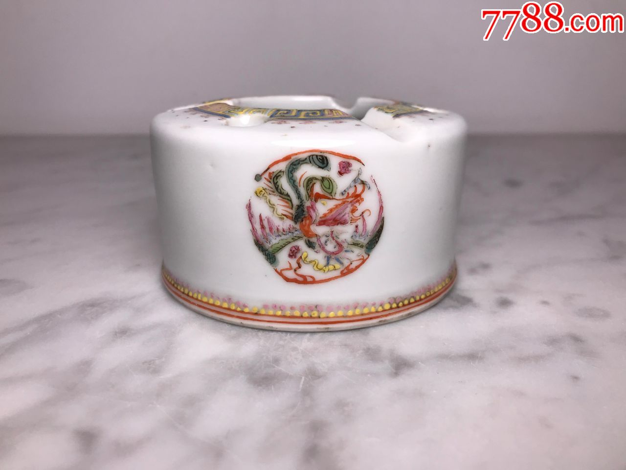 南昌兴华出品民国粉彩龙凤烟灰缸_价格2200元_第1张_7788收藏__收藏