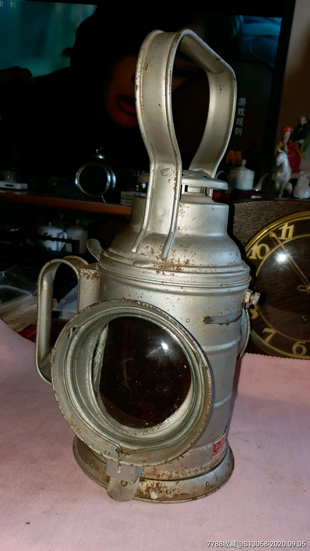 早期五六十年代好品未用铁路手提式煤油信号灯