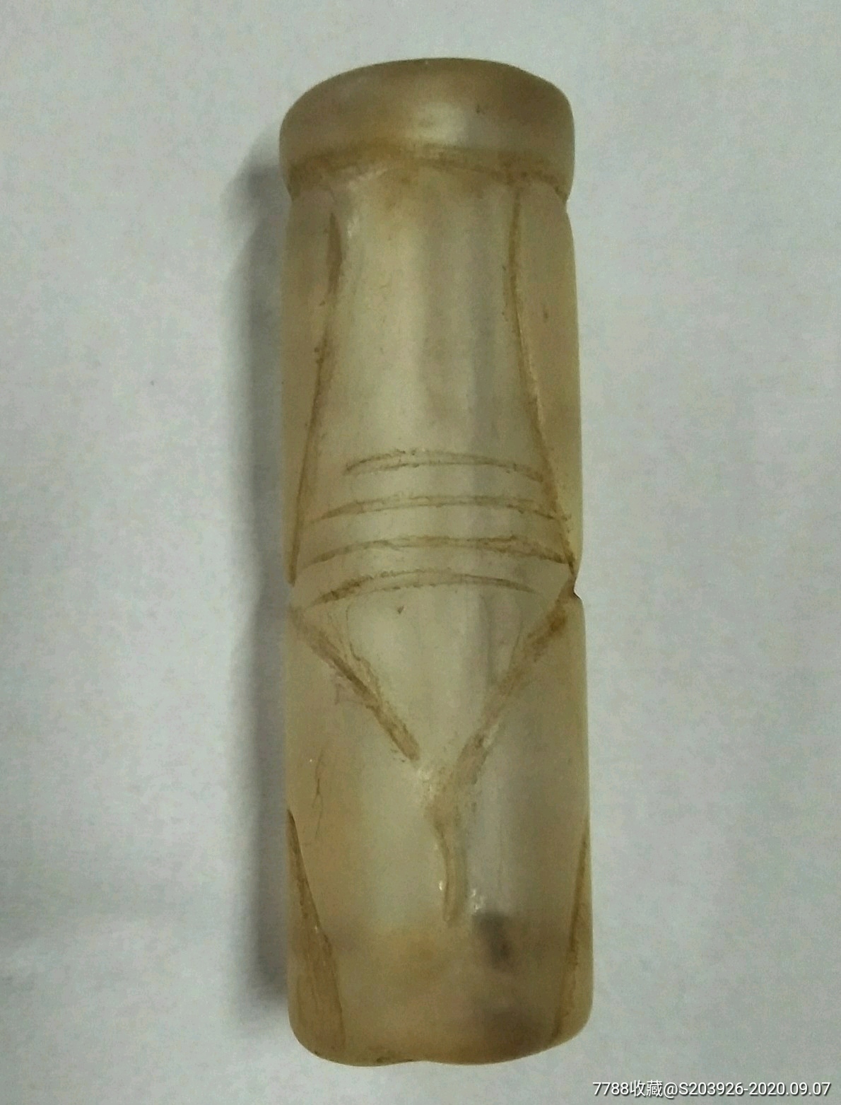 高古水晶人物勒子