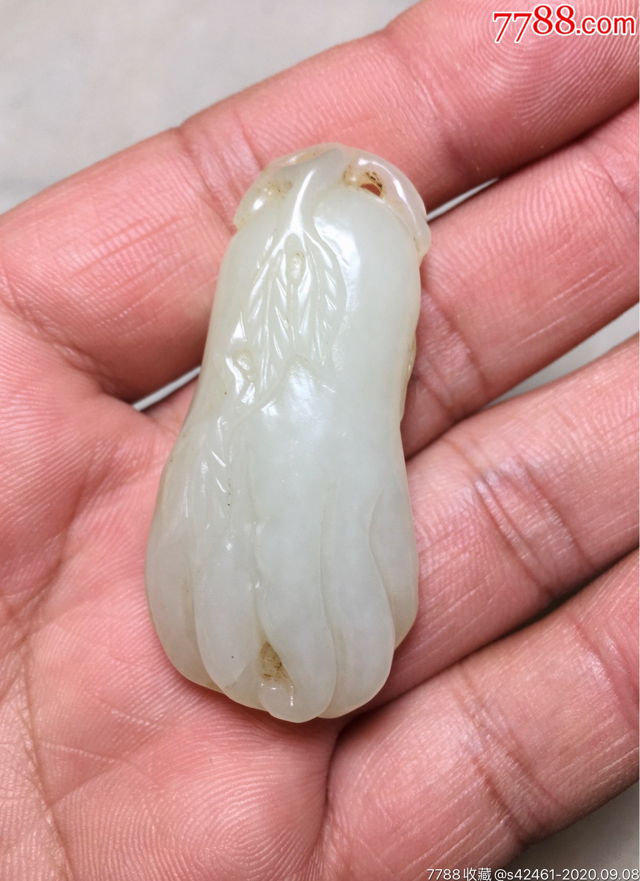 清代和田玉佛手