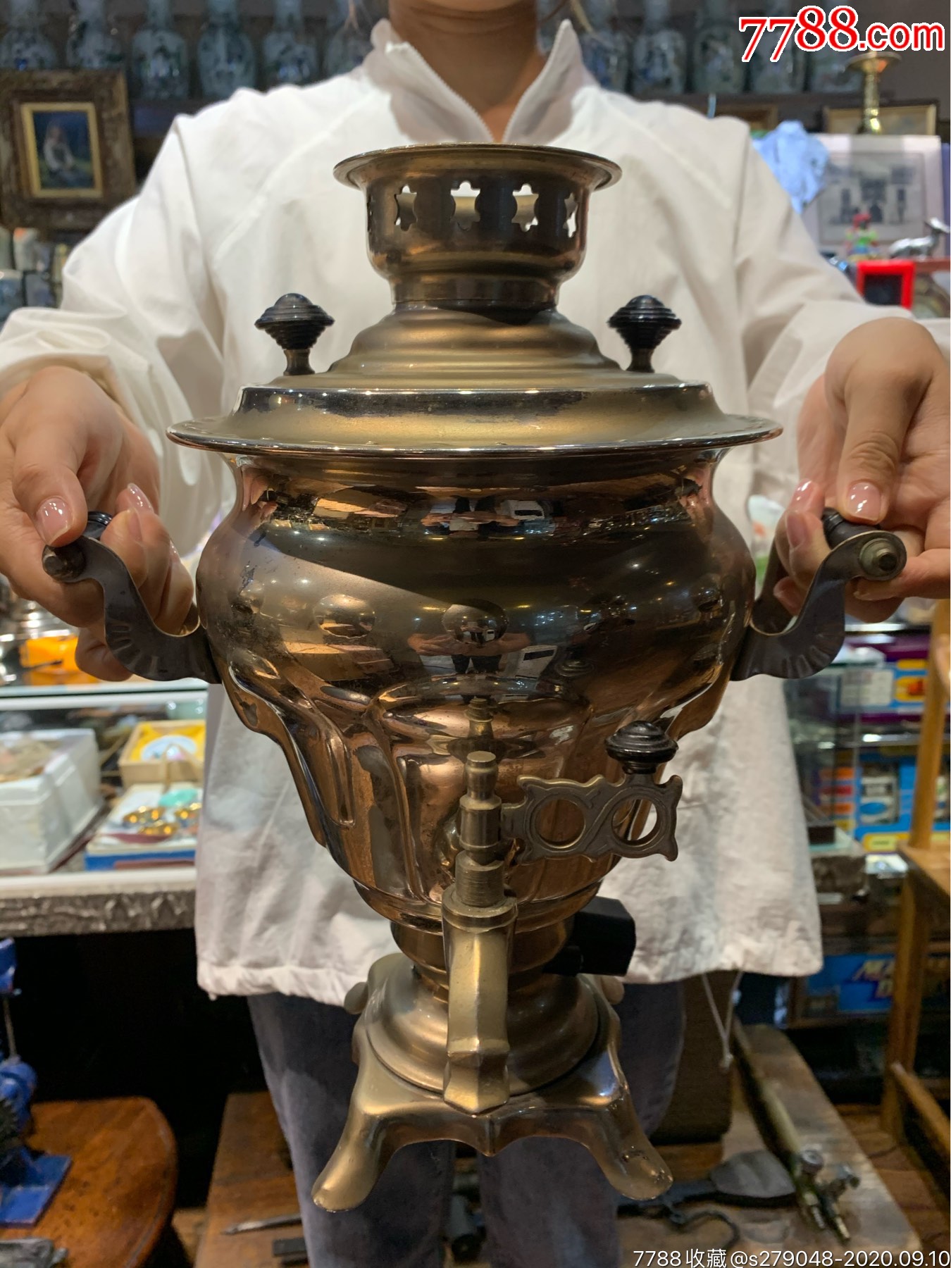 前苏联白铜咖啡壶