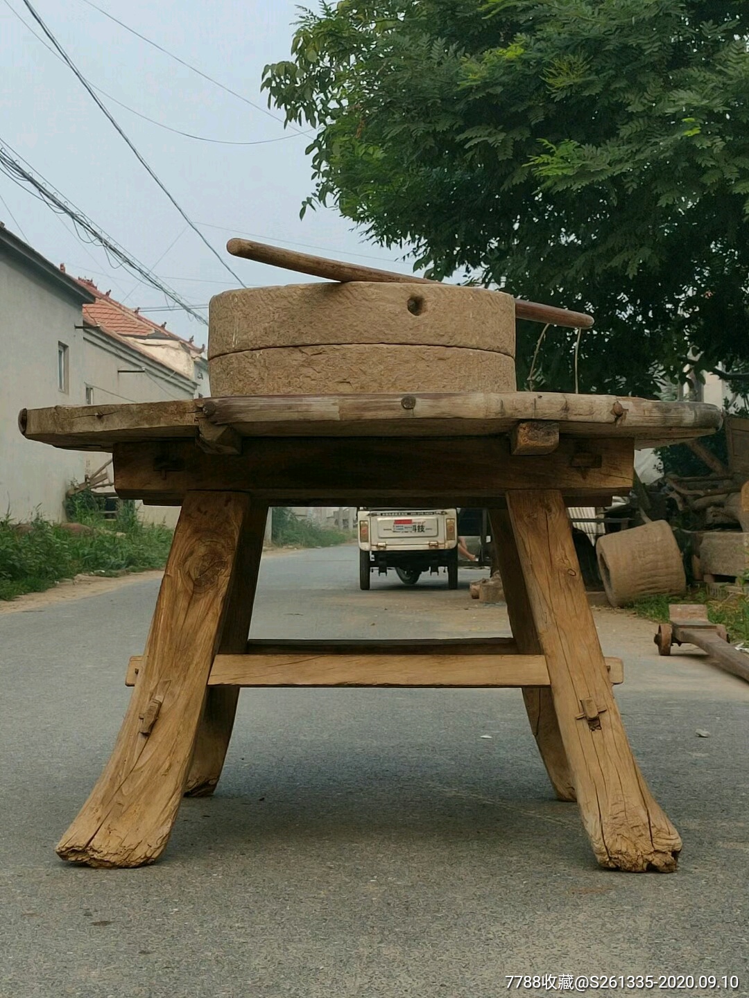 老石磨一套民俗经典捻米