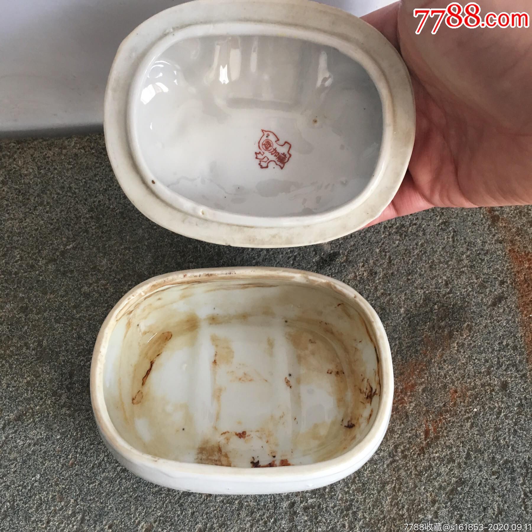 民国堆瓷肥皂盒瓷盒