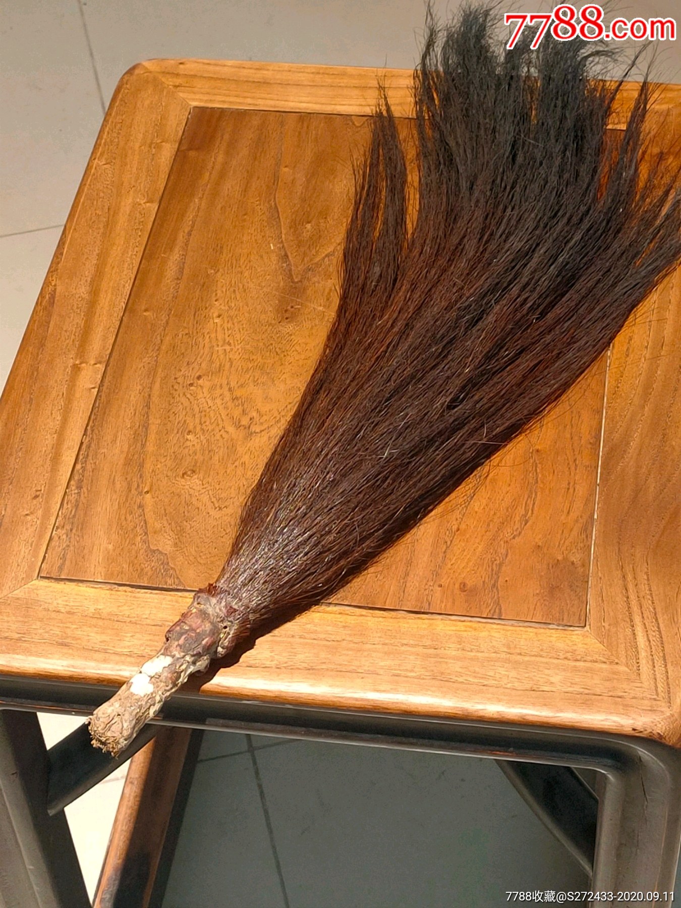 马尾驱蚊蝇甩子制作精美,世代相传保存完好包浆熟美老辣,皮壳一流!