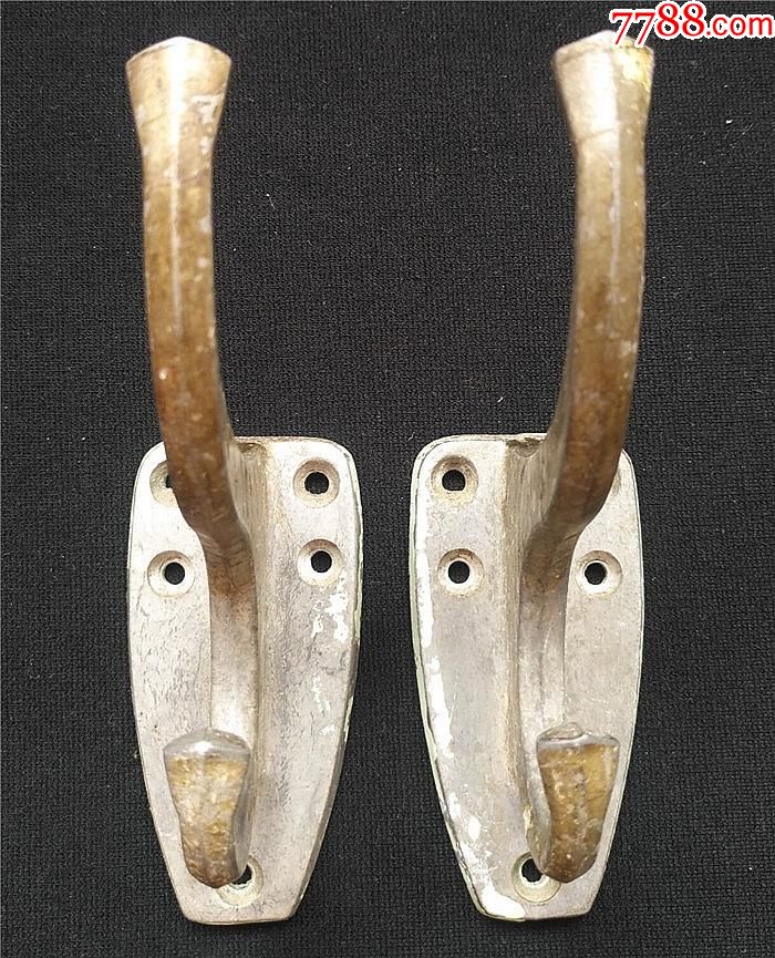 怀旧老绿皮火车铸铝挂钩挂衣钩铁路衣帽钩结实耐用一对完好