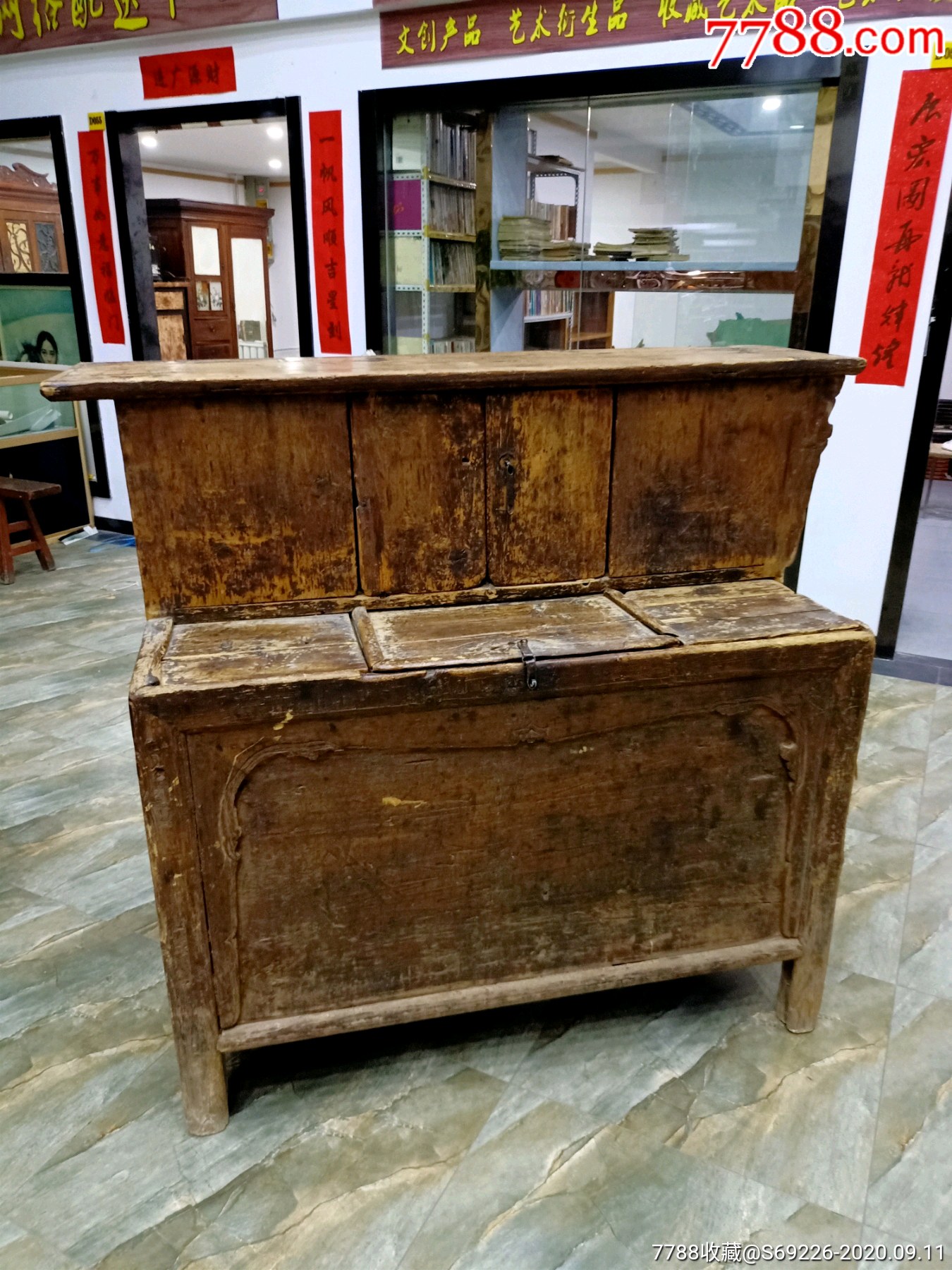 民俗家具早期放粮食柜子品相完好