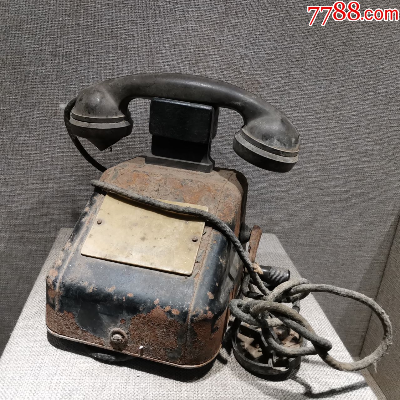 红色收藏抗解放初期老物件手摇胶木电话原品保真适用爱国教育