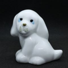 80年代白瓷狗摆件