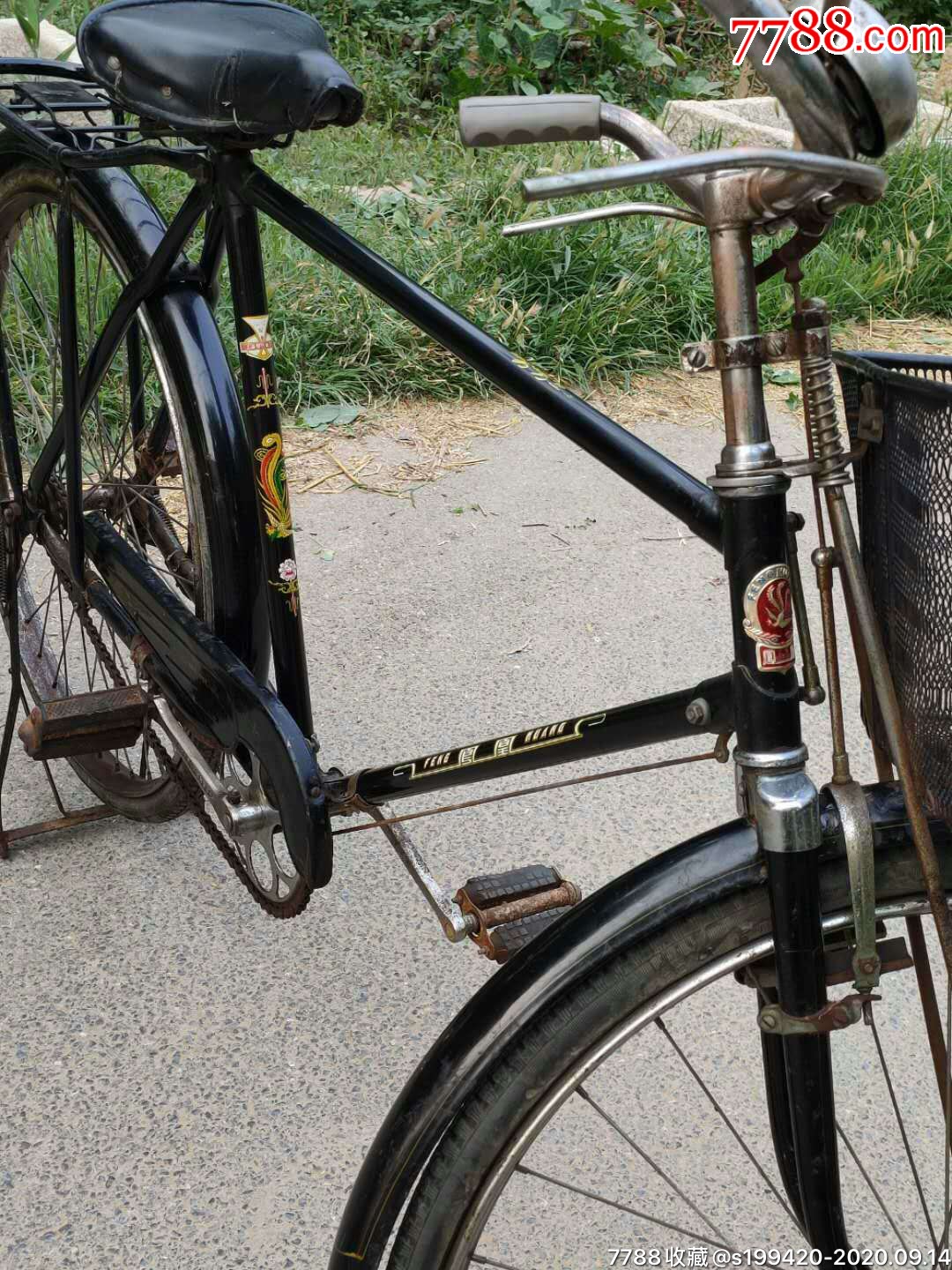 老鳳凰牌自行車上海自行車三廠生產正常使用那個年代的寶馬車