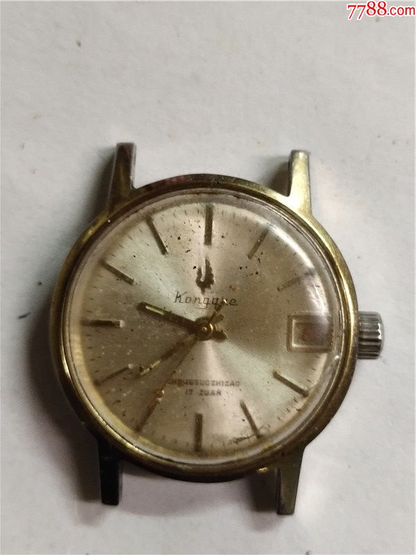 孔雀单日历中型机械表