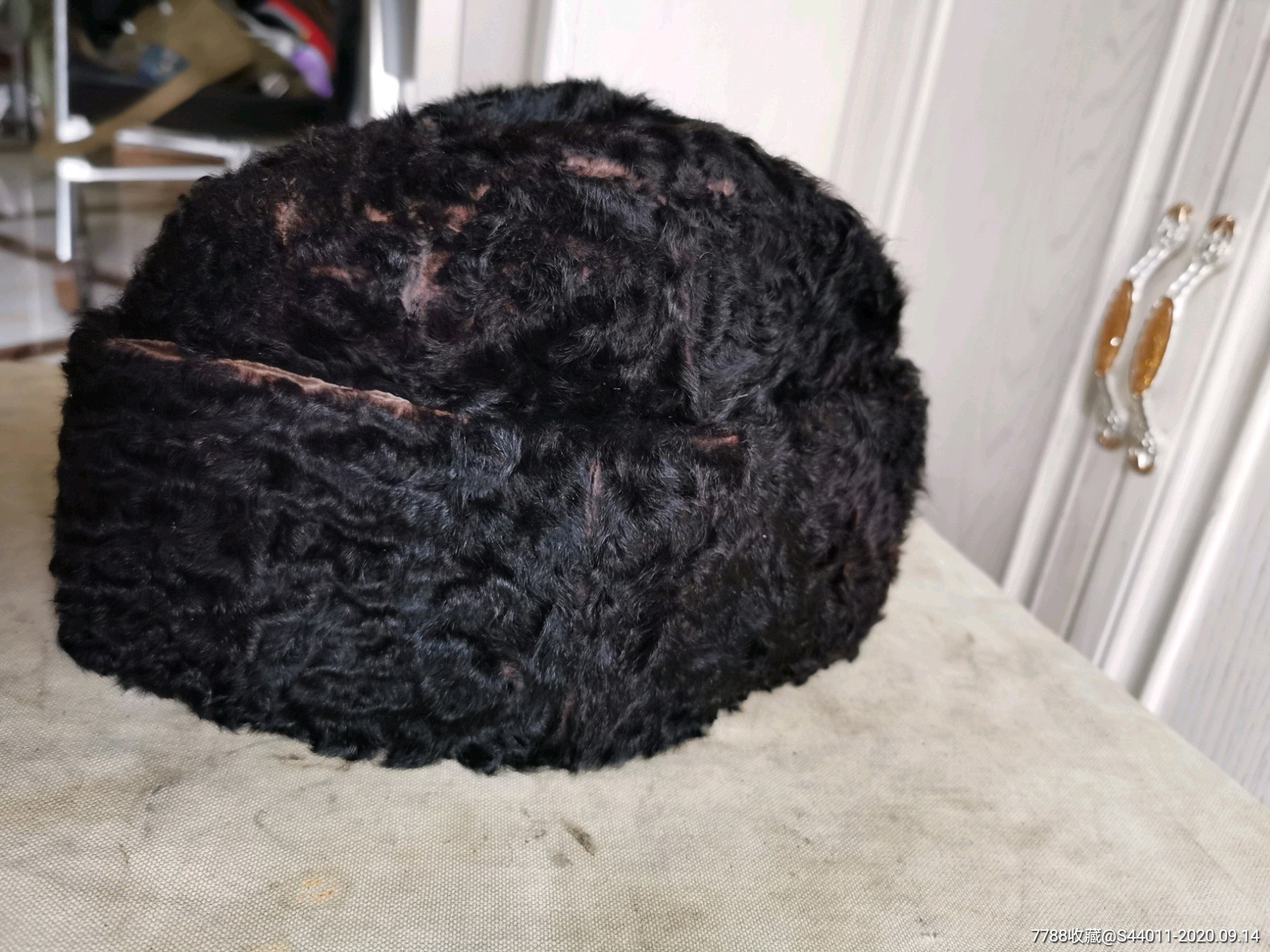 抗战时期座山雕帽子,皮帽