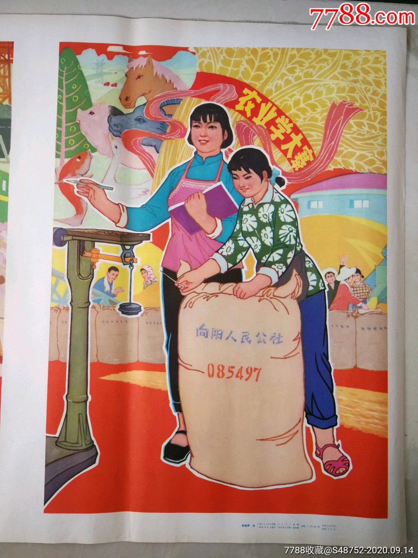 精典老画工业学大庆农业学大寨