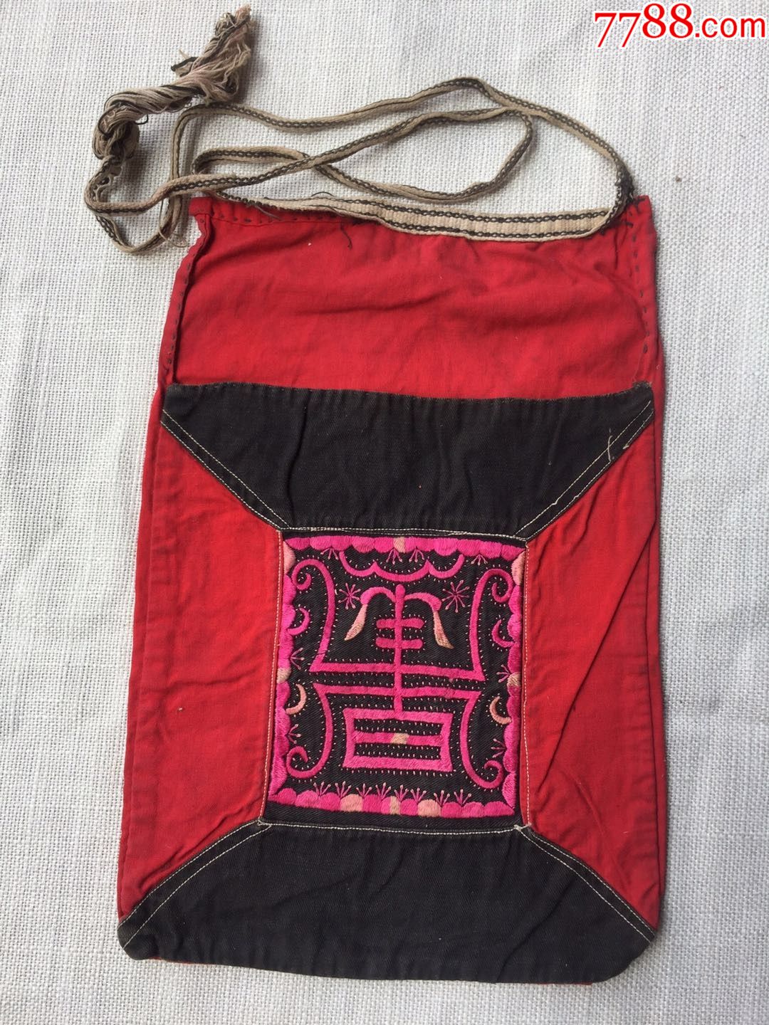 客家风情刺绣女肩包编号46