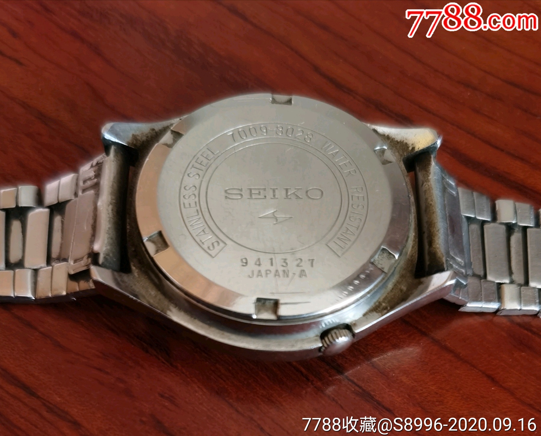 日本原装早期seiko精工牌17钻机械自动款双日历手表