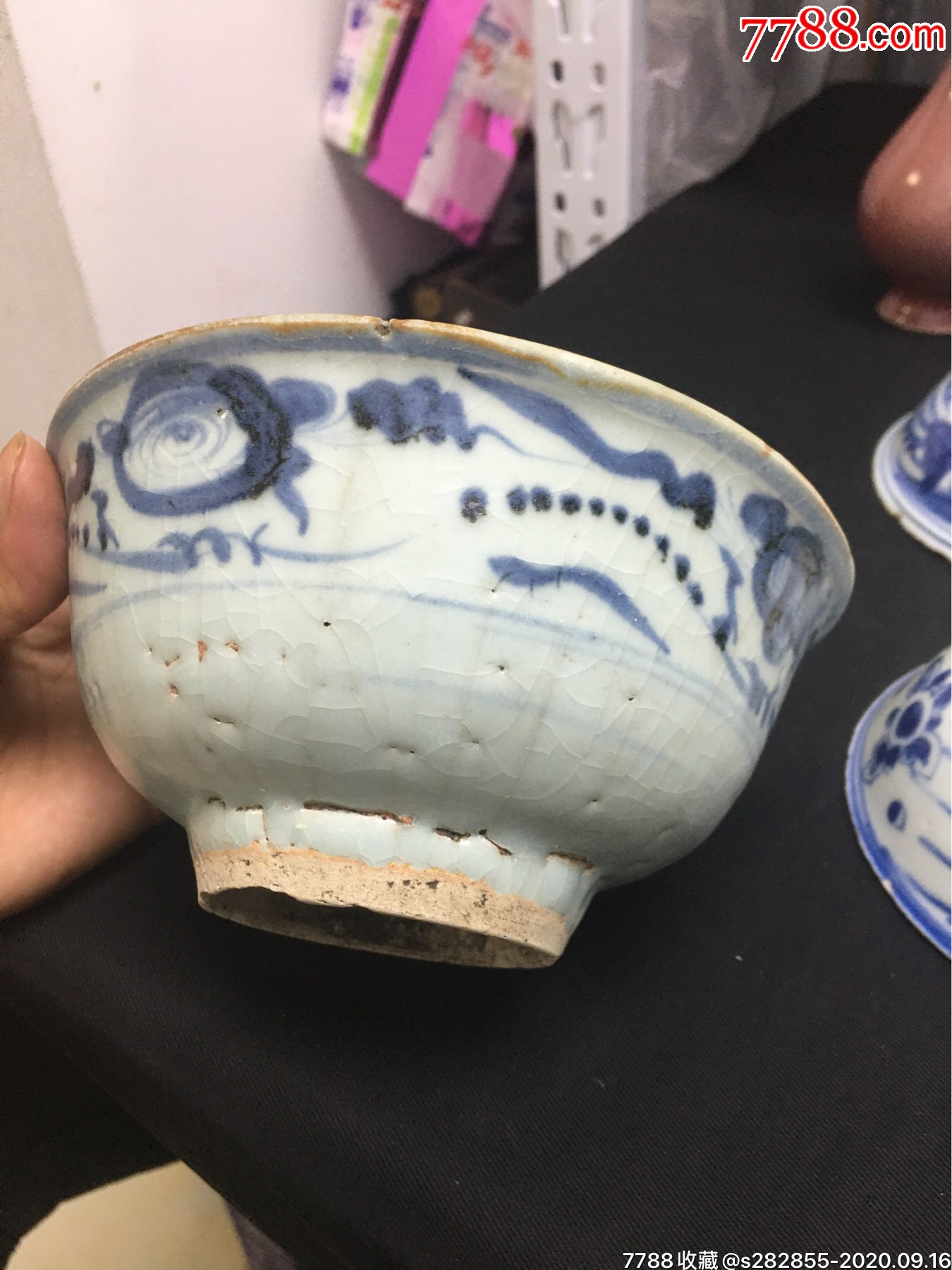 明代宣德时期正统时期青花缠枝花卉大碗