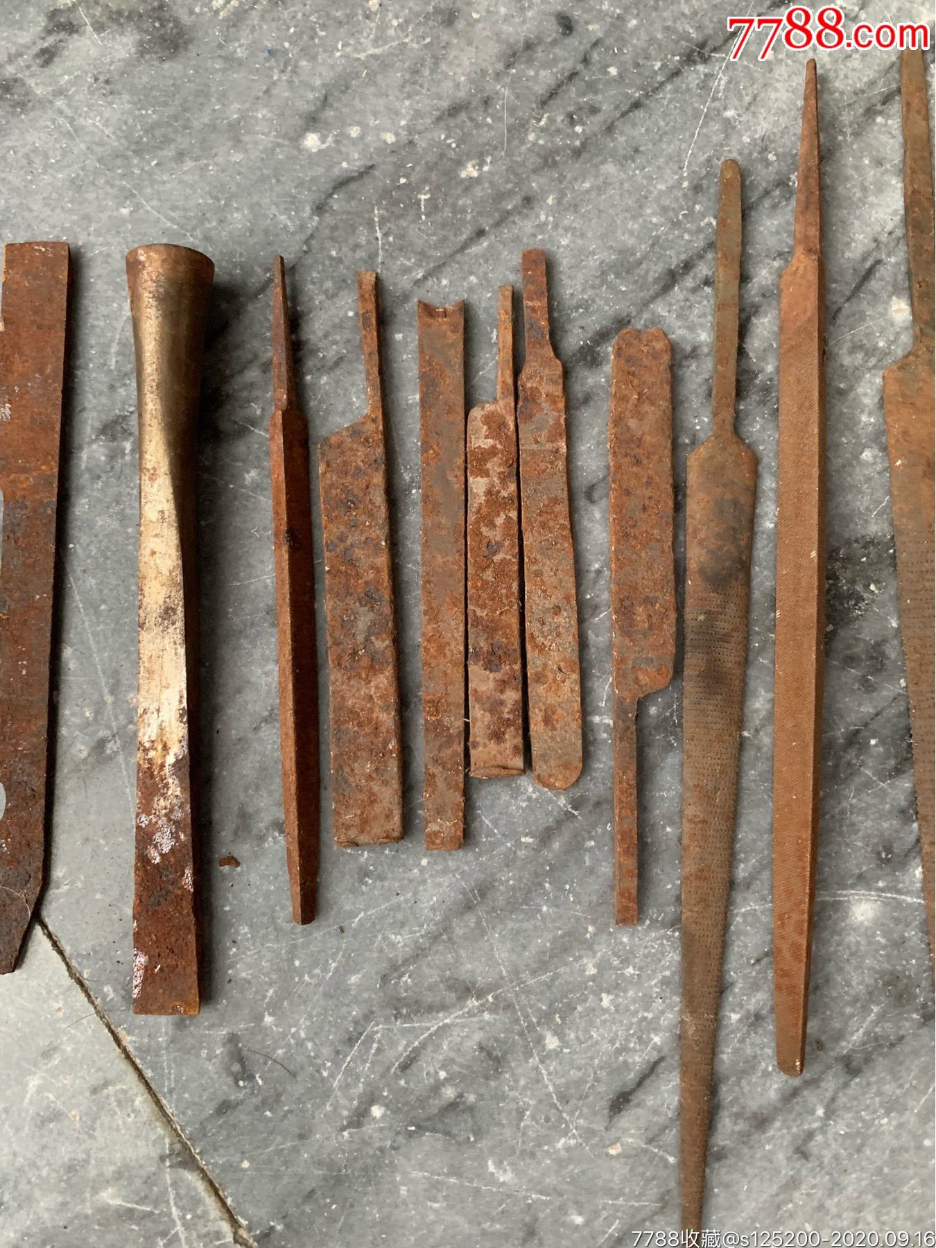 古董古玩收藏杂项近代生铁铸铁铁器铁农具铁锉刀铁木匠工具
