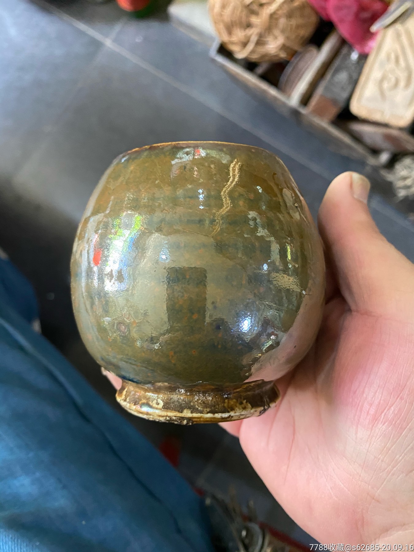 紫金鸡心罐_酱釉瓷/紫金釉_收藏价格_鉴定交易_7788瓷器网