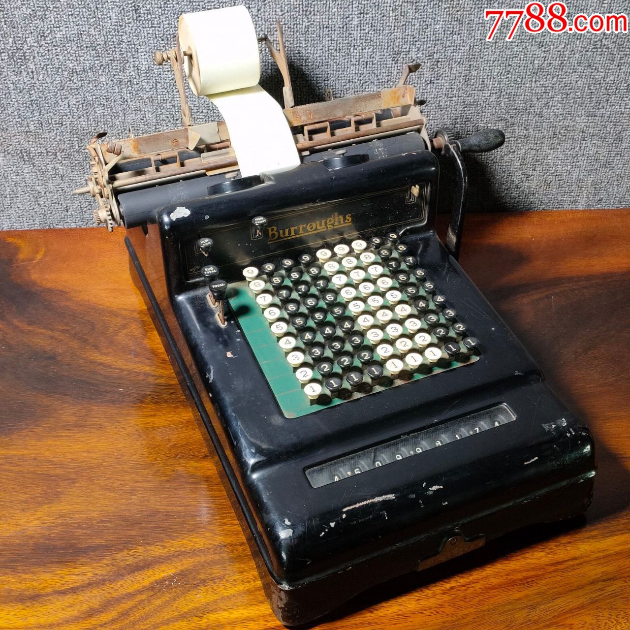 巴勒斯burroughs纯机械手摇计算器加蒜器打字机打码机