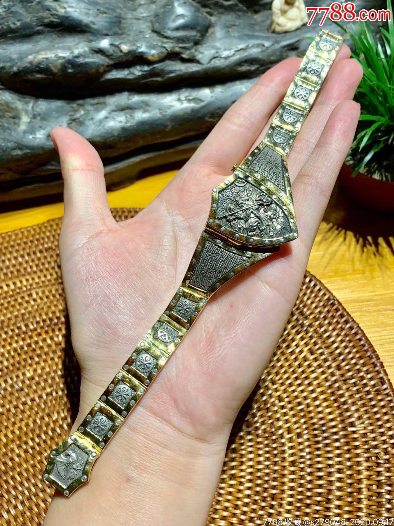 俄罗斯专柜正品爱沙尼亚珠宝公司出品,925纯银,au999鎏金圣乔治屠龙