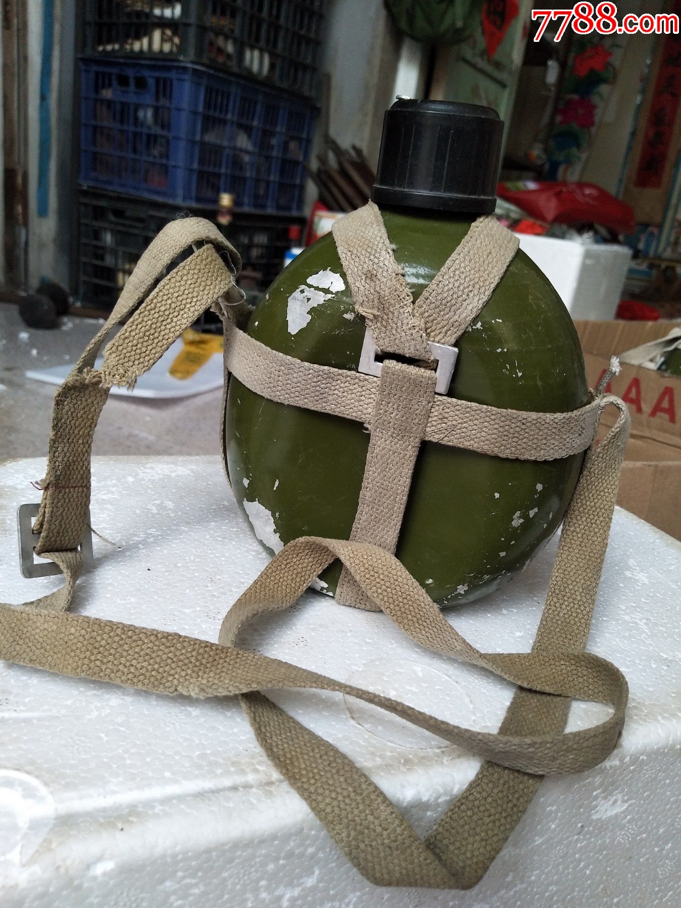 二手怀旧老物件中国人民志愿军水壶抗美援朝水壶铝壶背壶