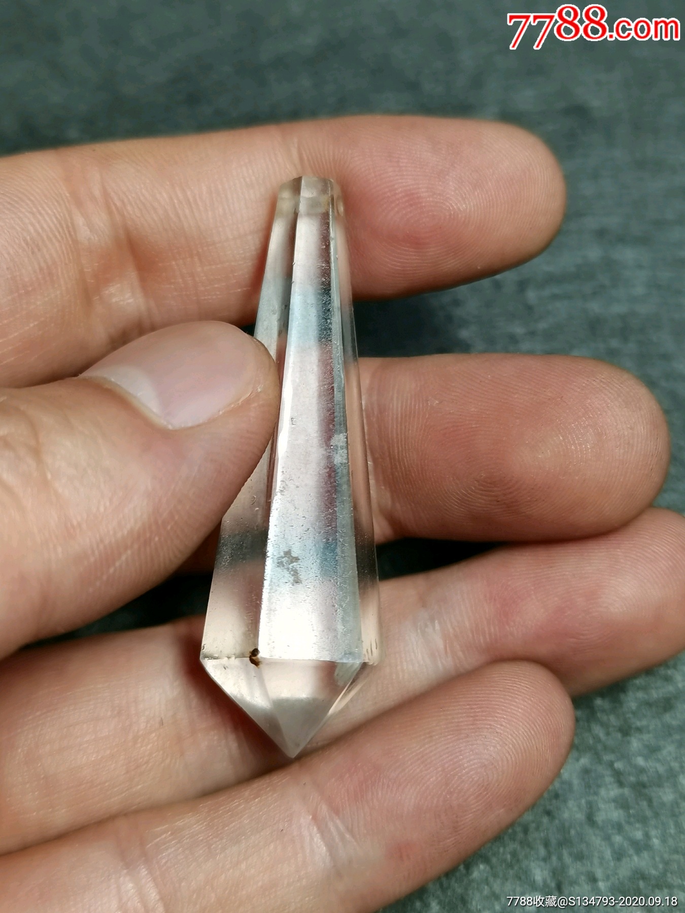 清代帽顶水晶