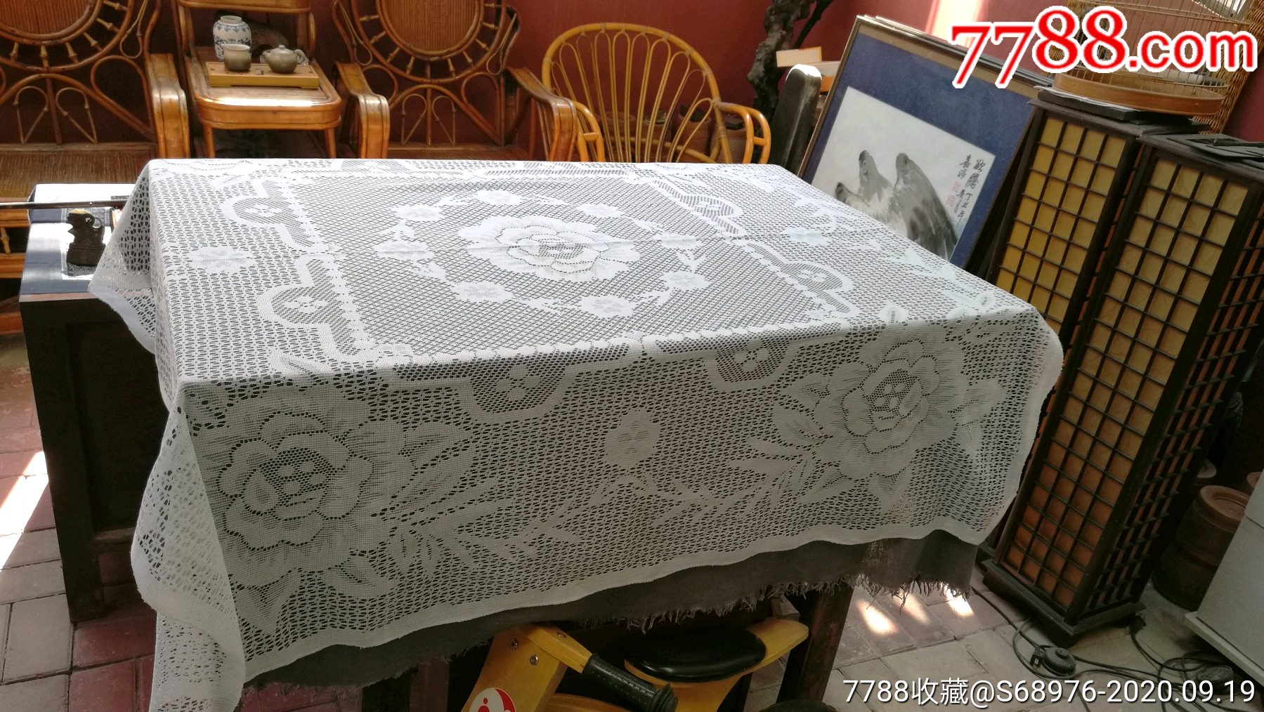 老台布,老桌布,80年代线桌布,年代戏影视道具,怀旧装饰