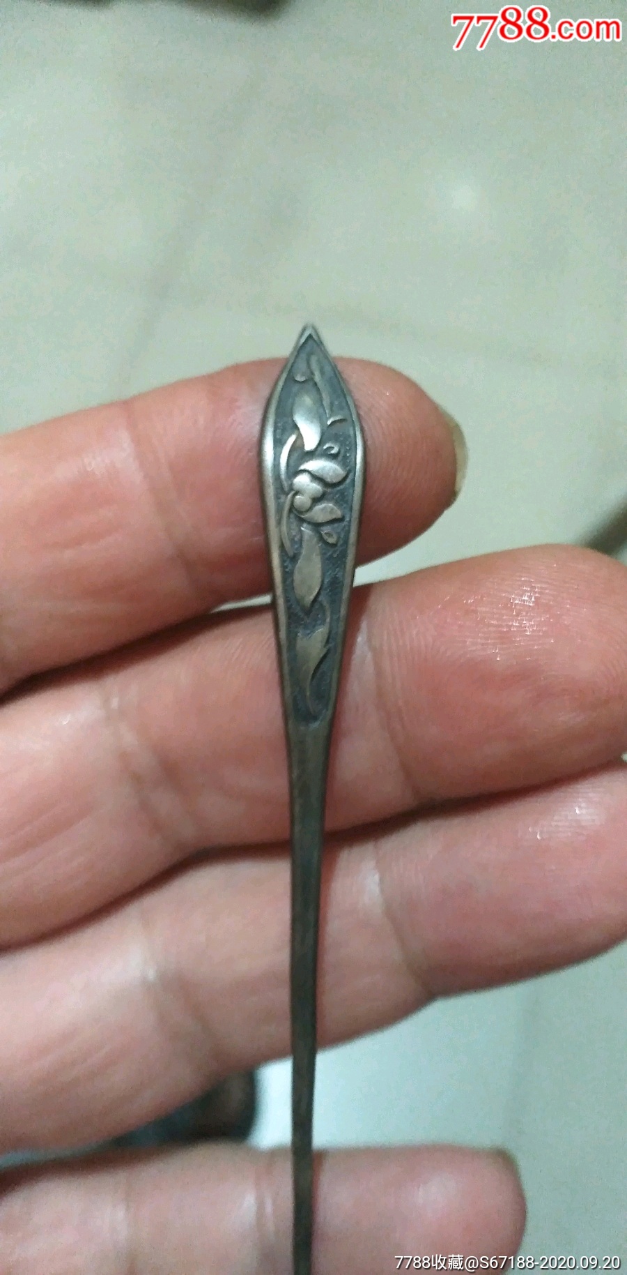 清代花卉银簪子_银簪/银钗_第1张_7788字画网