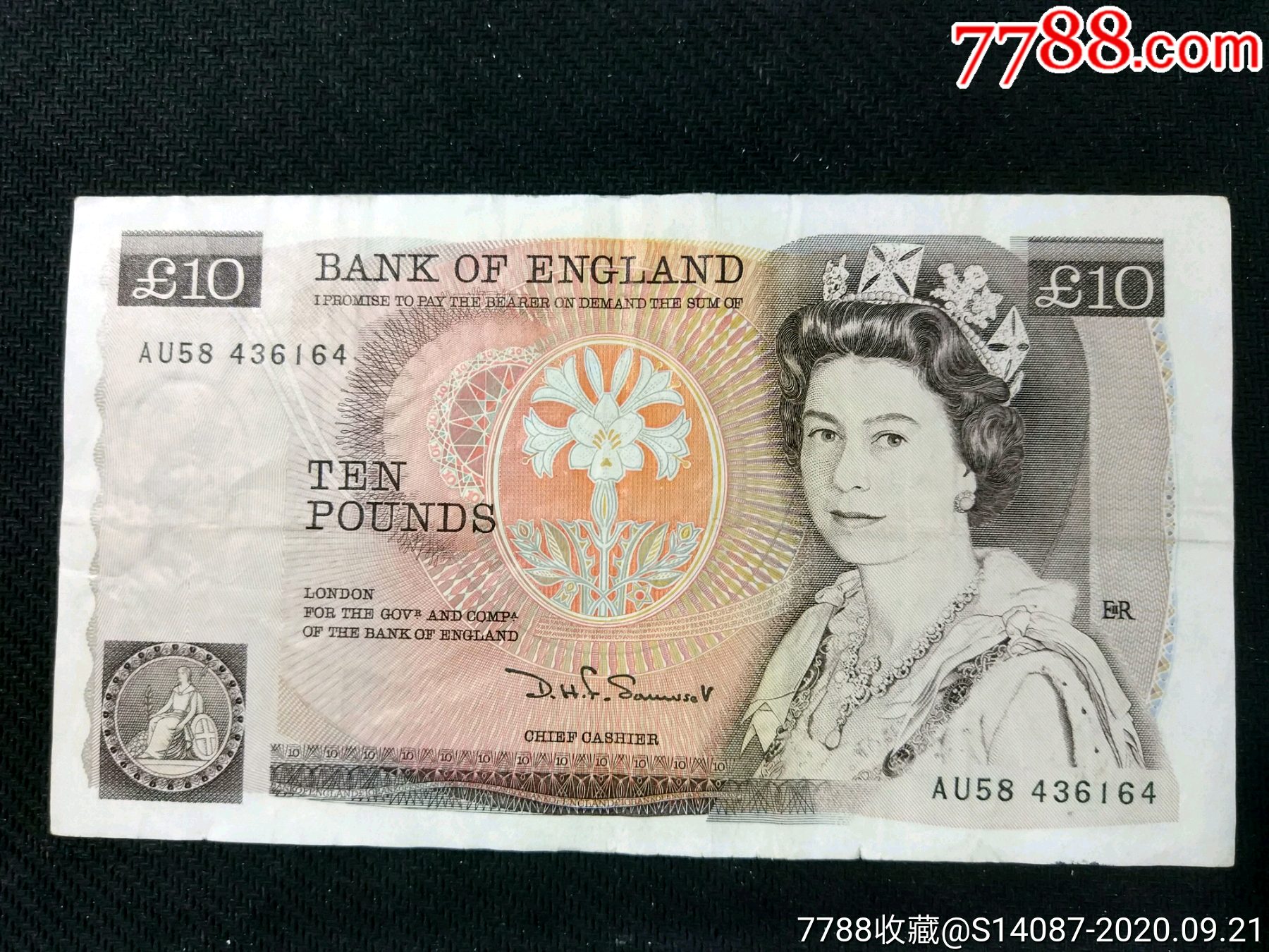 外国纸币英国10镑