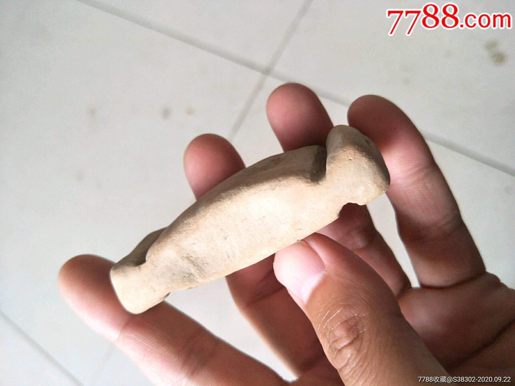 宋代红陶鱼网坠网脚渔网坠品相完美临清运河古玩店万枚瓷片标本馆