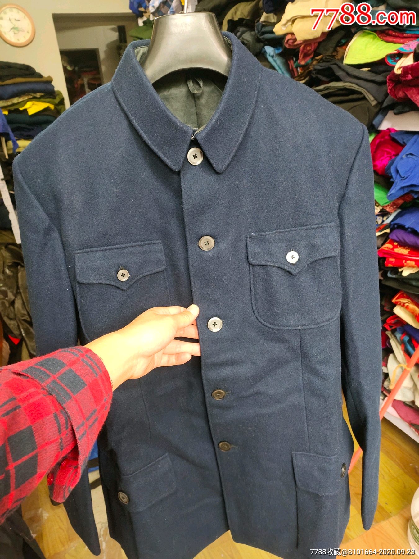 好品老式毛呢中山装培罗蒙