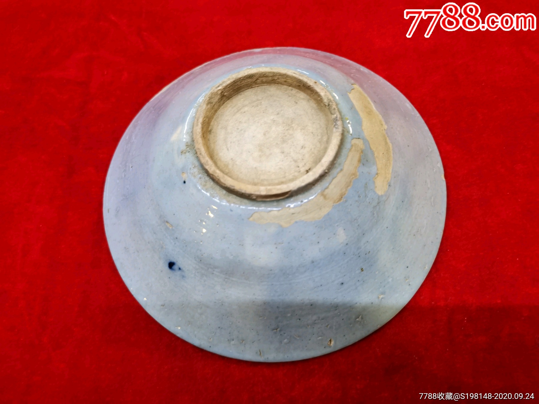 明代青花斗笠碗,直径,17.2厘米,高5.5厘米