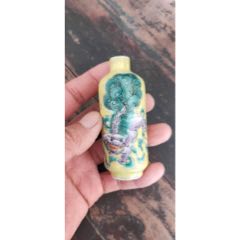 清代纯银镶宝轧花鼻烟壶！-鼻烟壶-7788旧书网