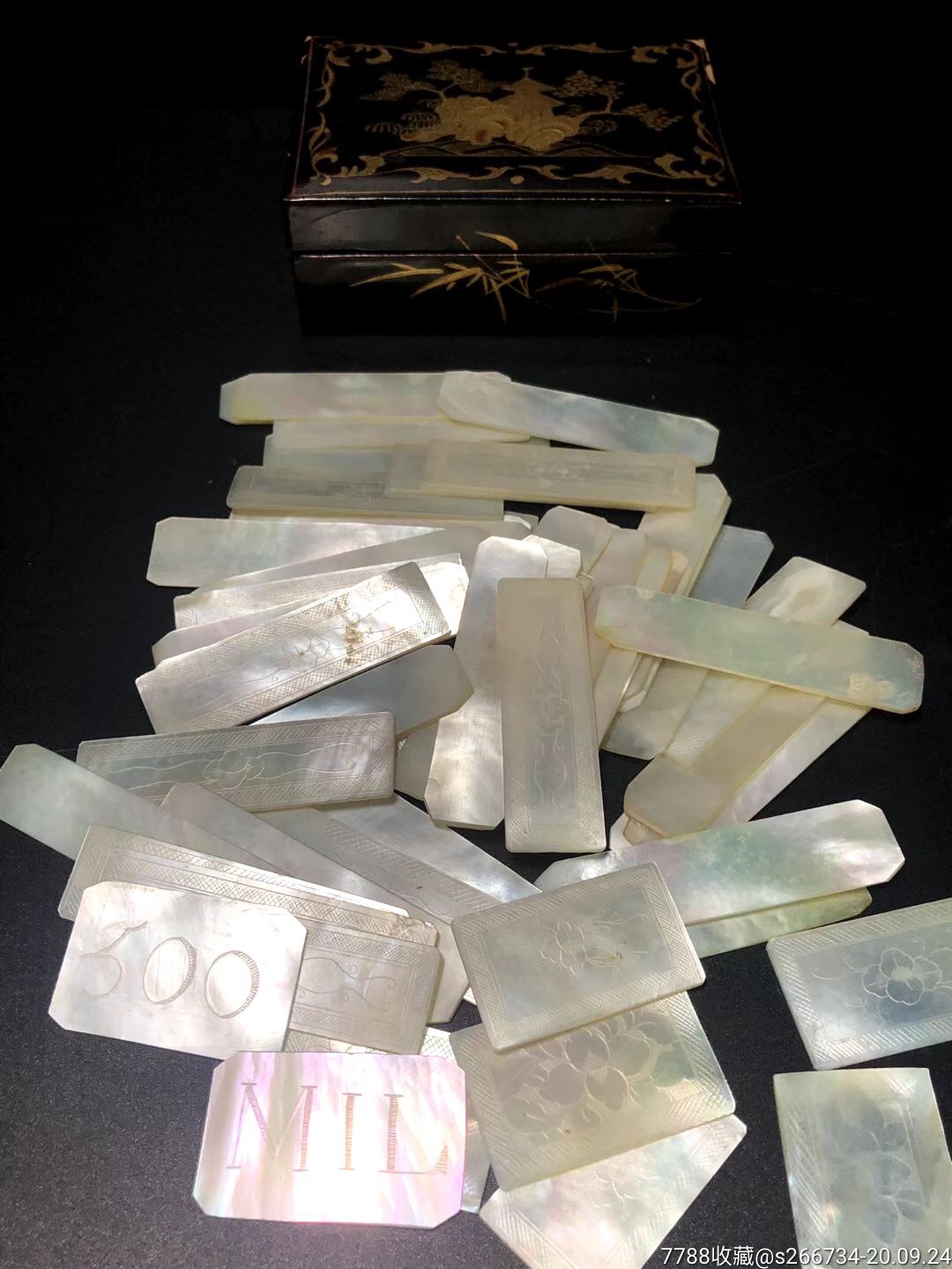 大清十三行螺钿筹码花钱