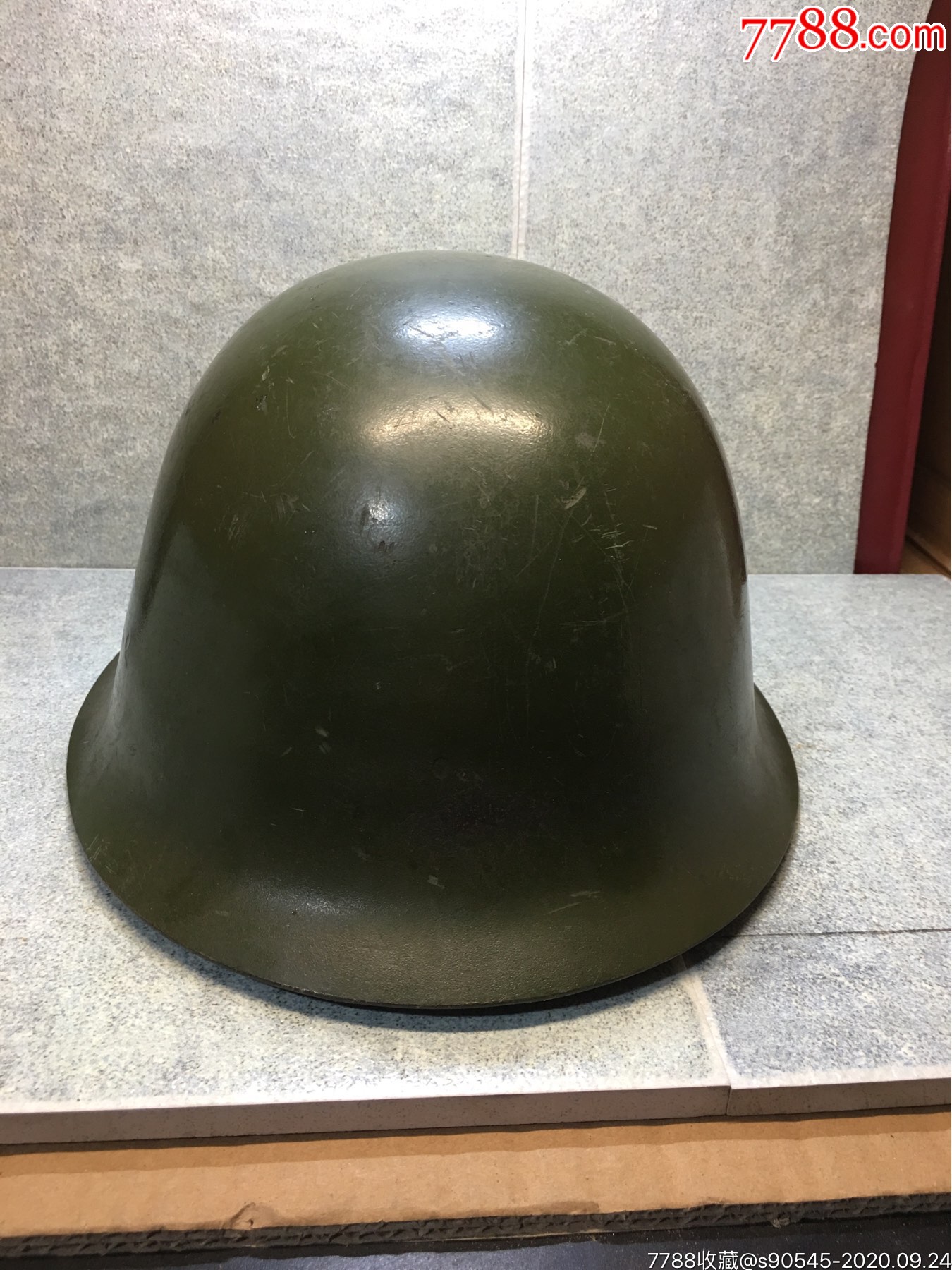 七八十年代不锈钢头盔