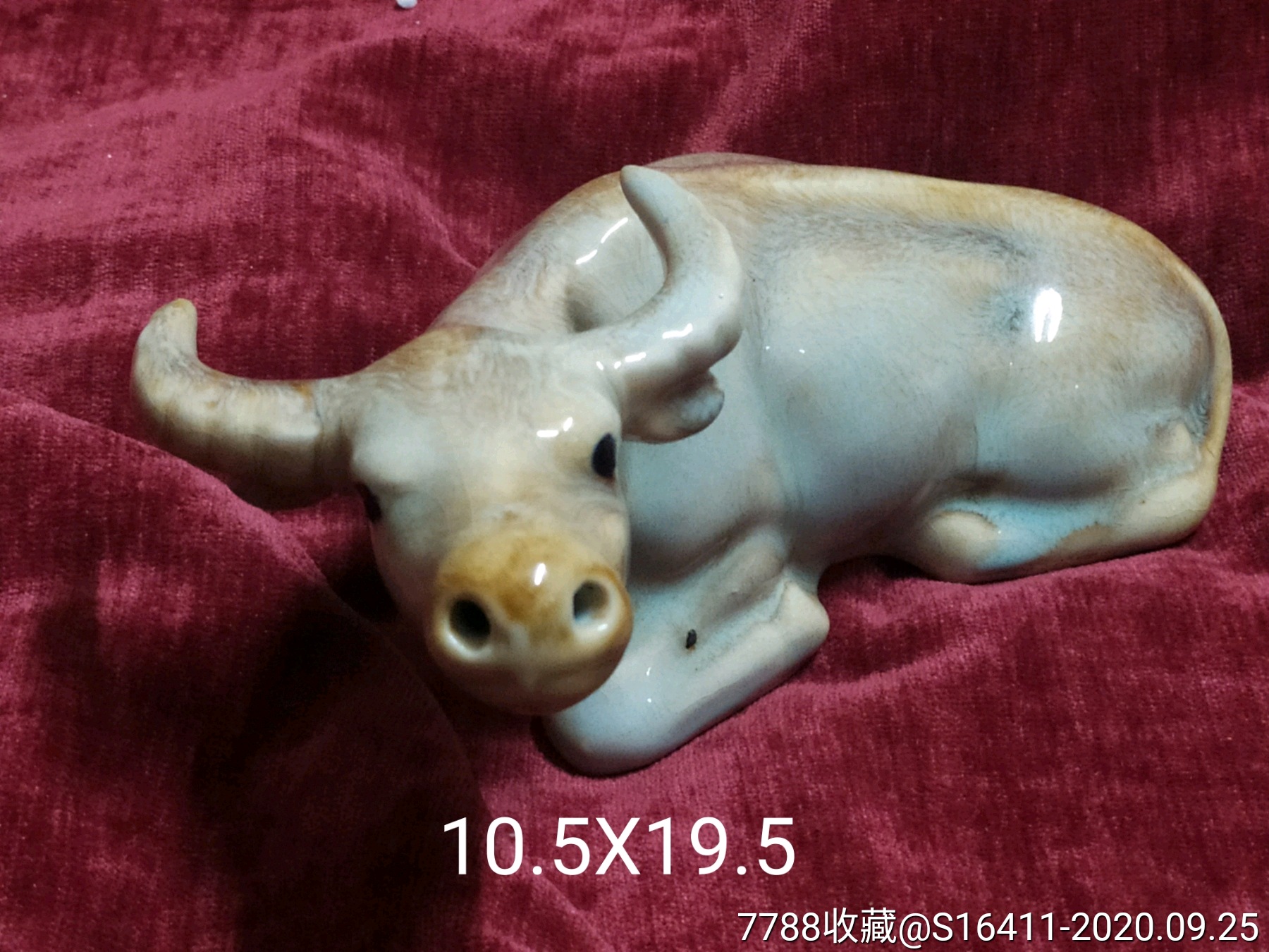 陶瓷牛摆件没磕没碰完好无损