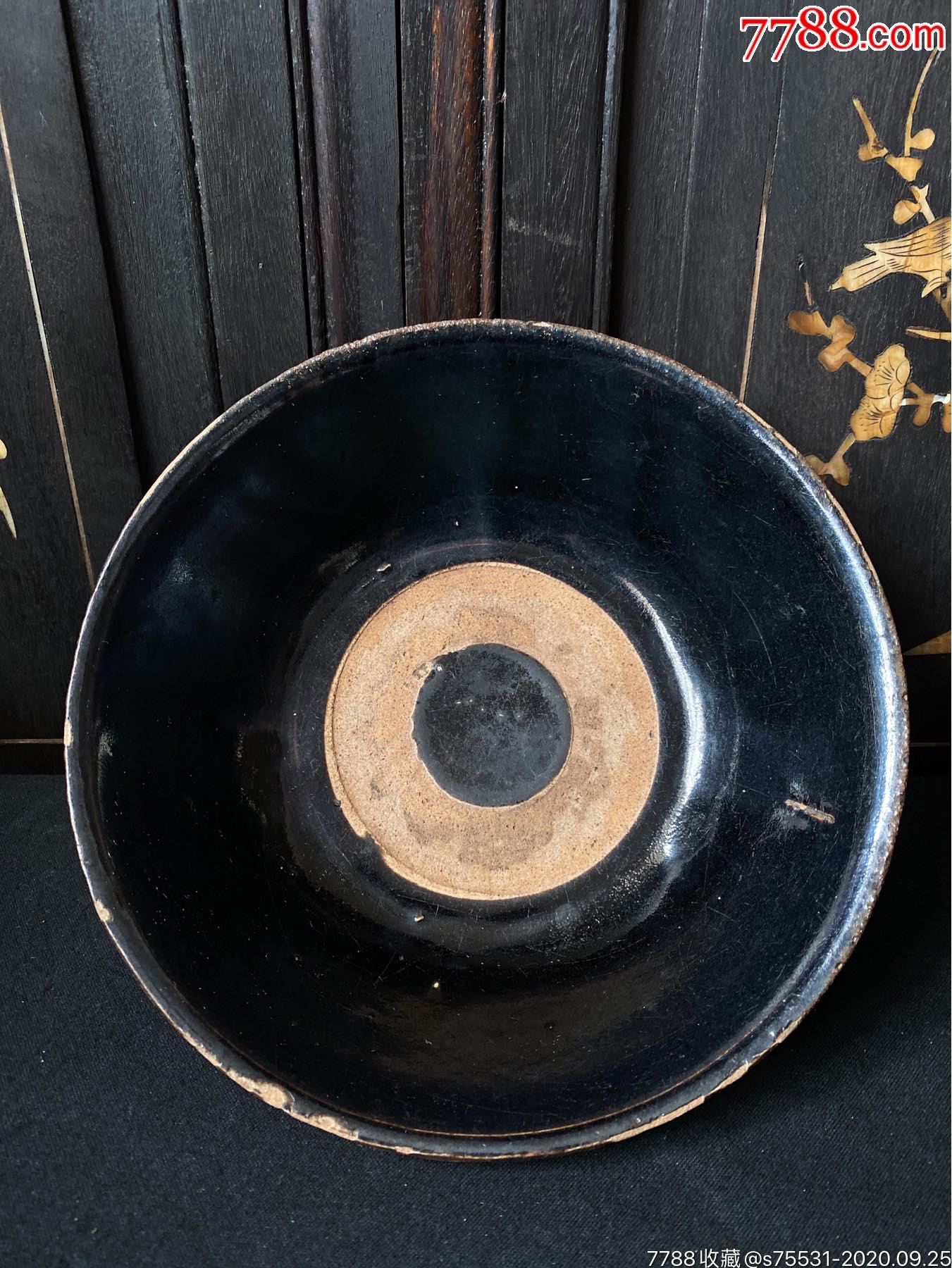明代磁州窑黑釉大海碗