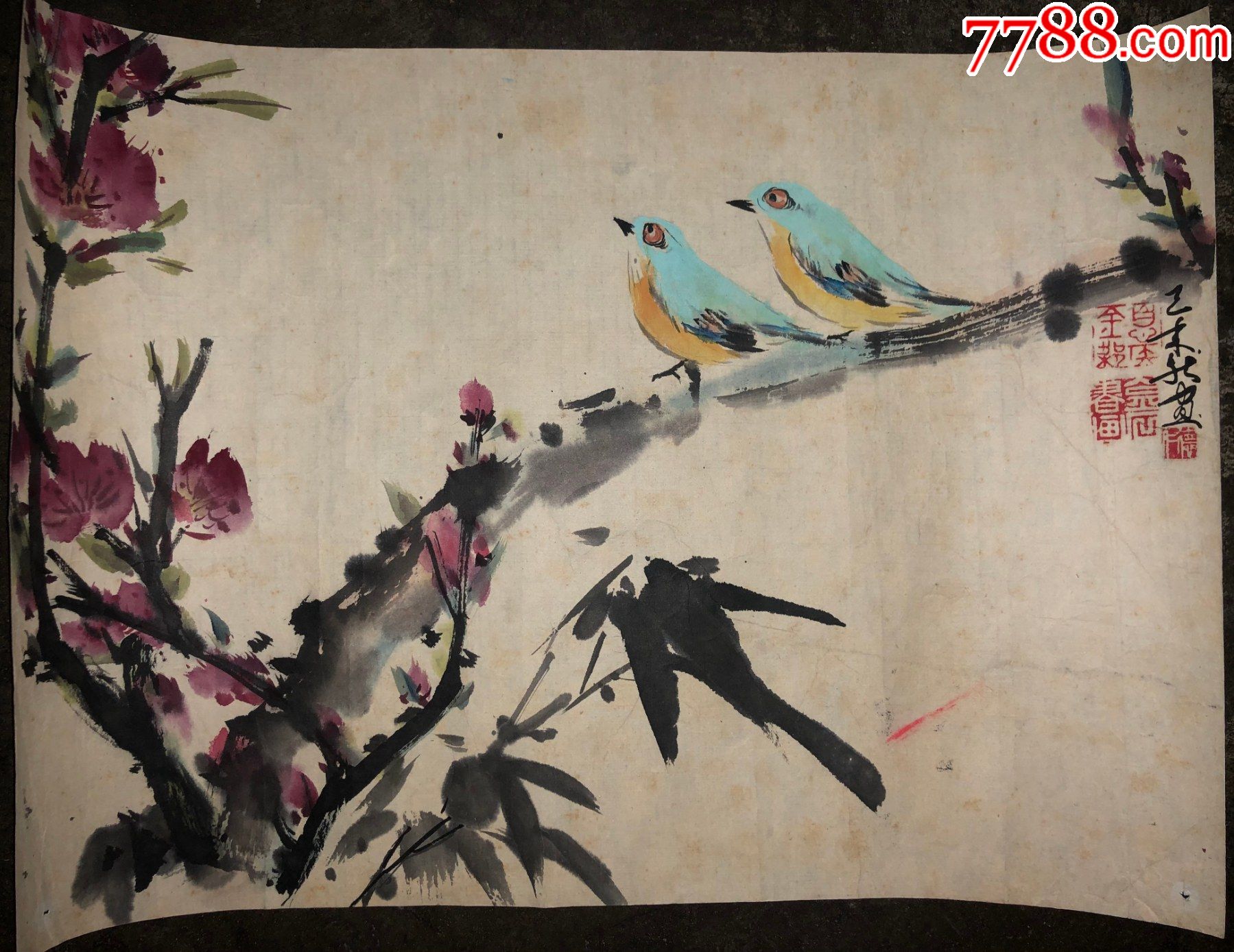 德仁花鳥畫繪畫作品1張_花鳥國畫原作_第1張_7788字畫網