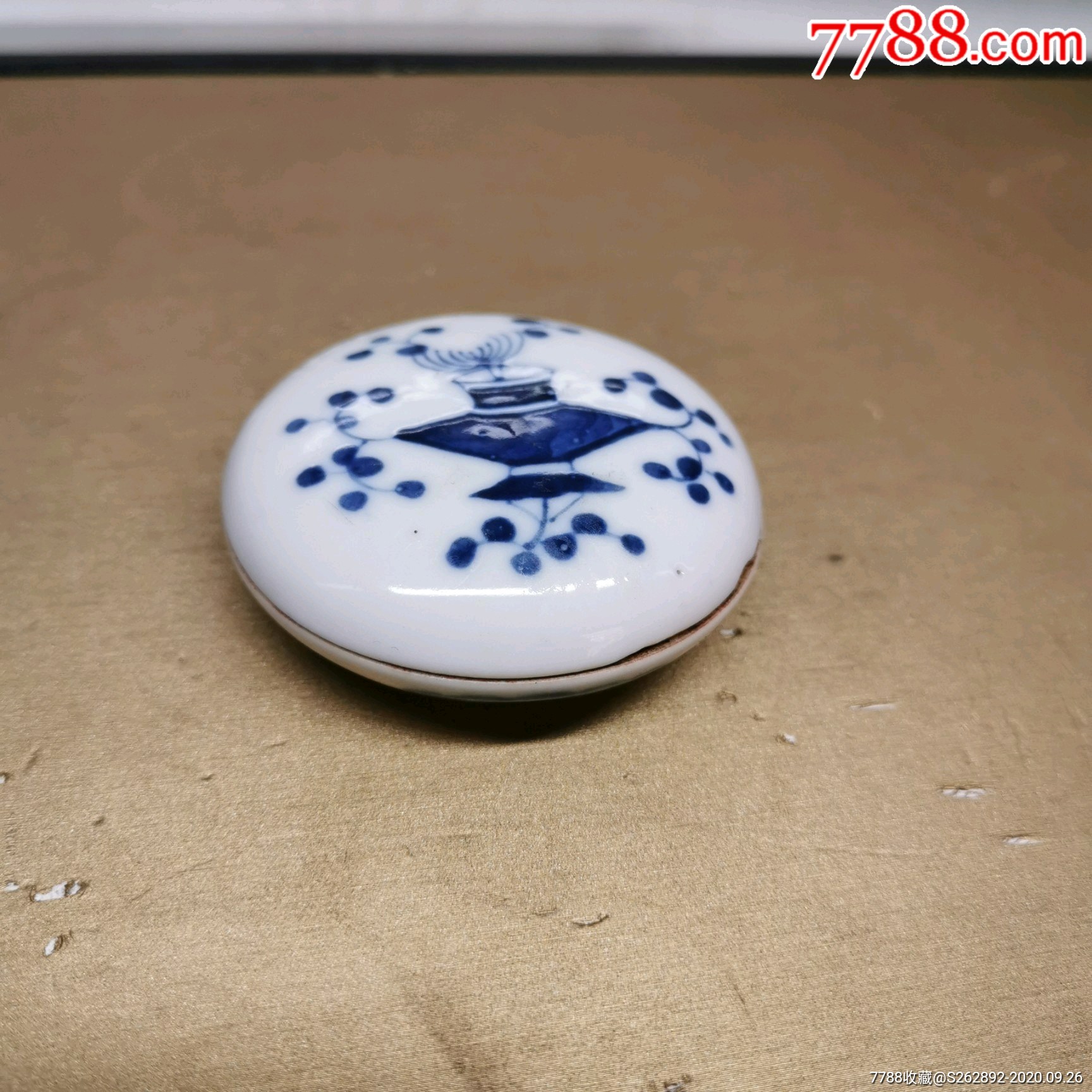 清代青花印泥盒