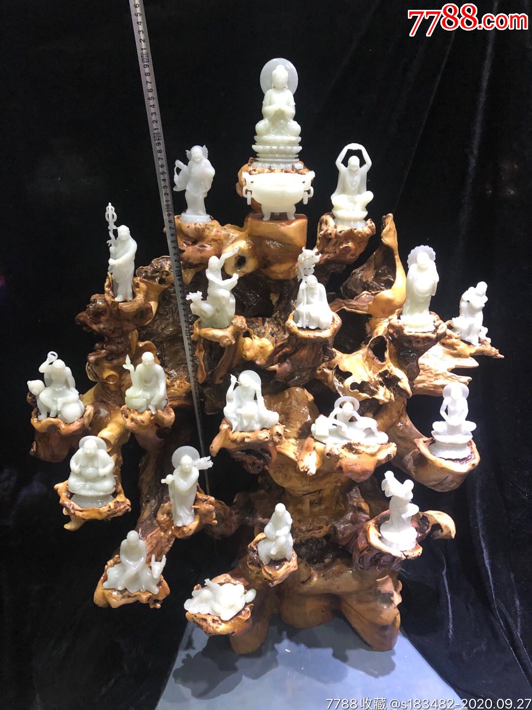 和田白玉十八罗汉