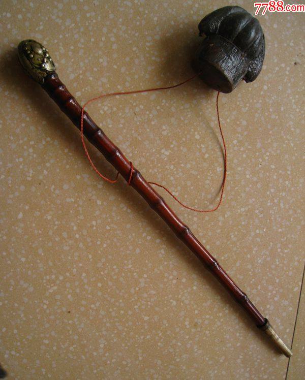 清代漂亮何新夷款红竹丝烟杆一套