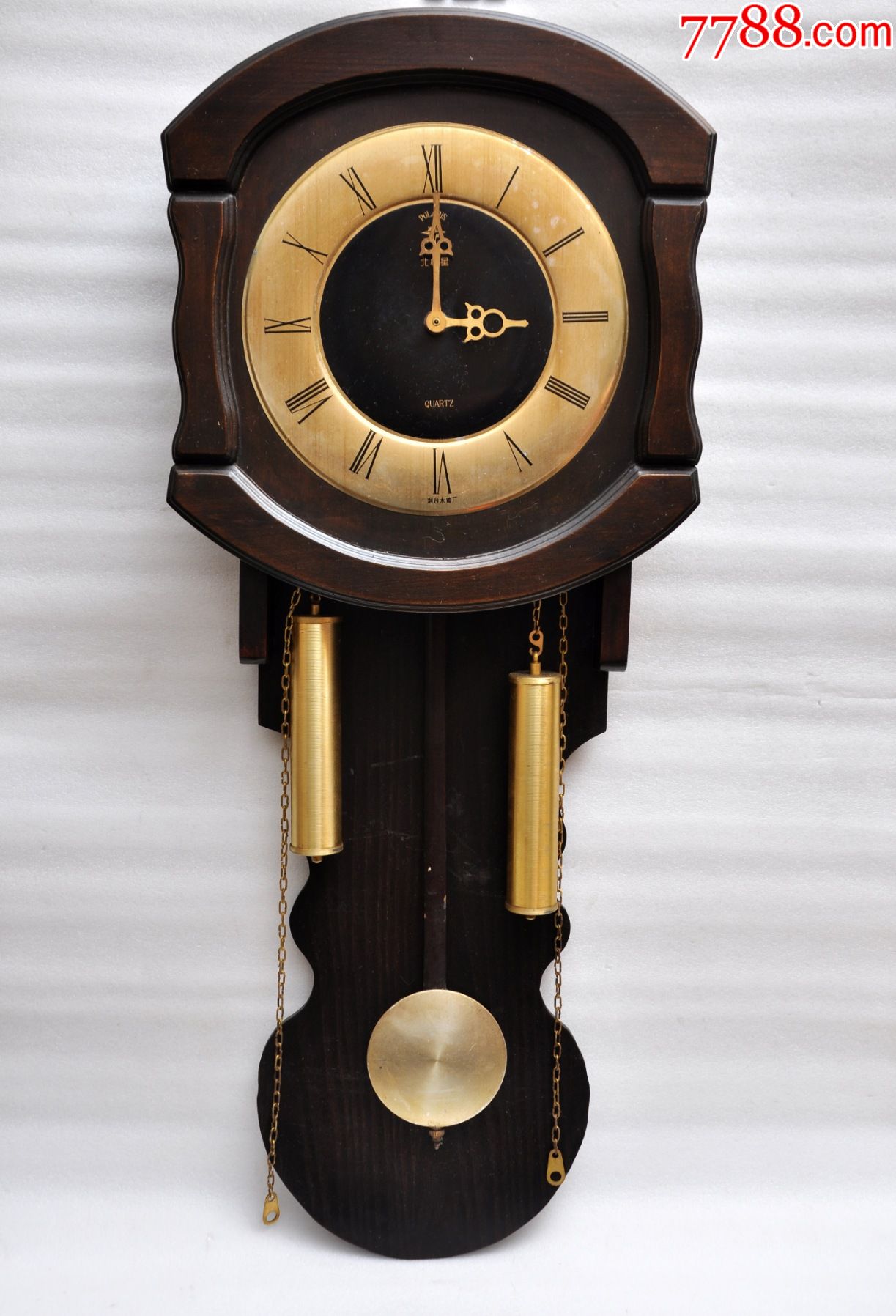 北极星木质大挂钟少见种类走时
