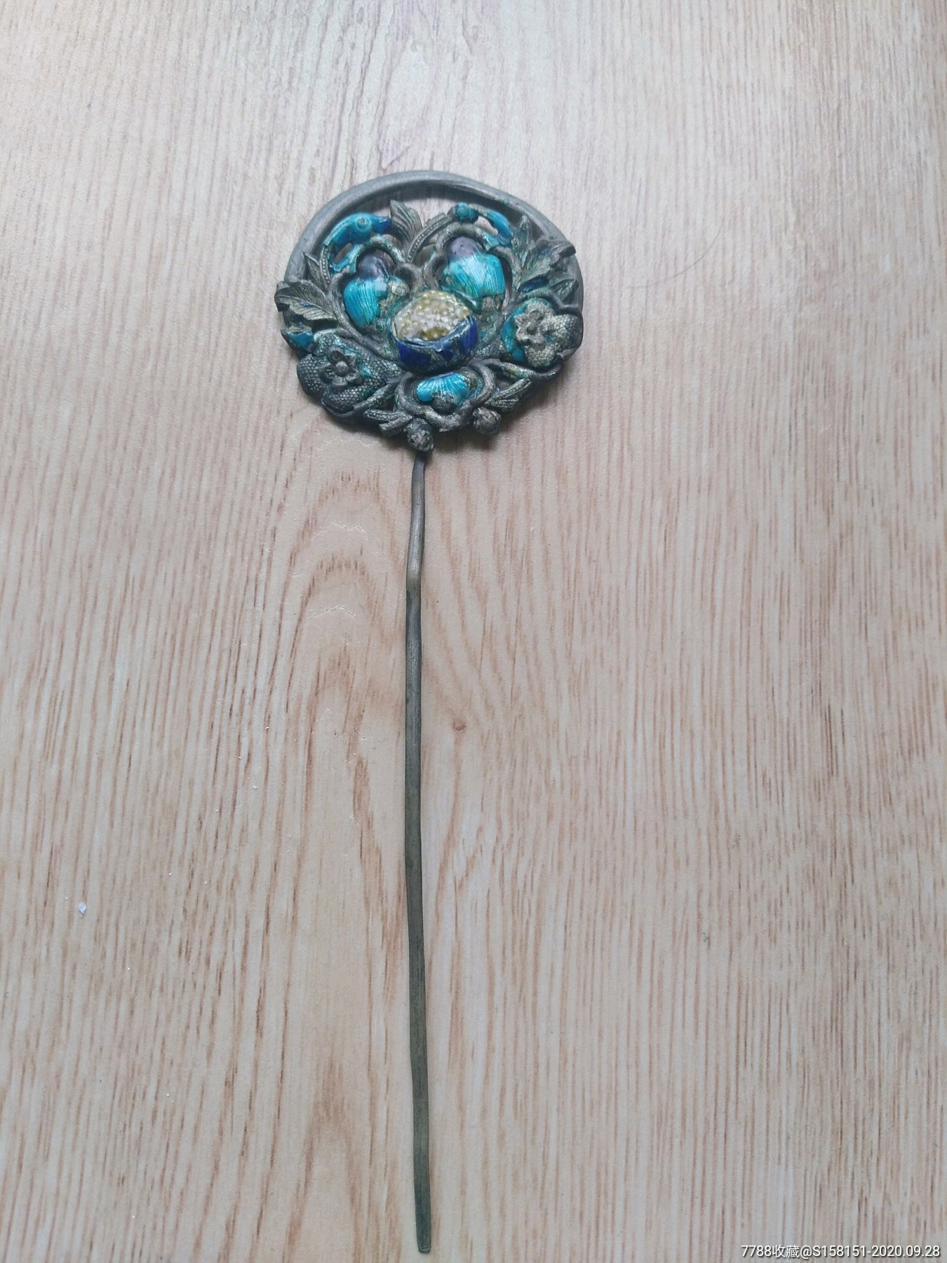 清代珐琅银发簪_银簪/银钗_徽州往事【7788收藏__收藏热线】