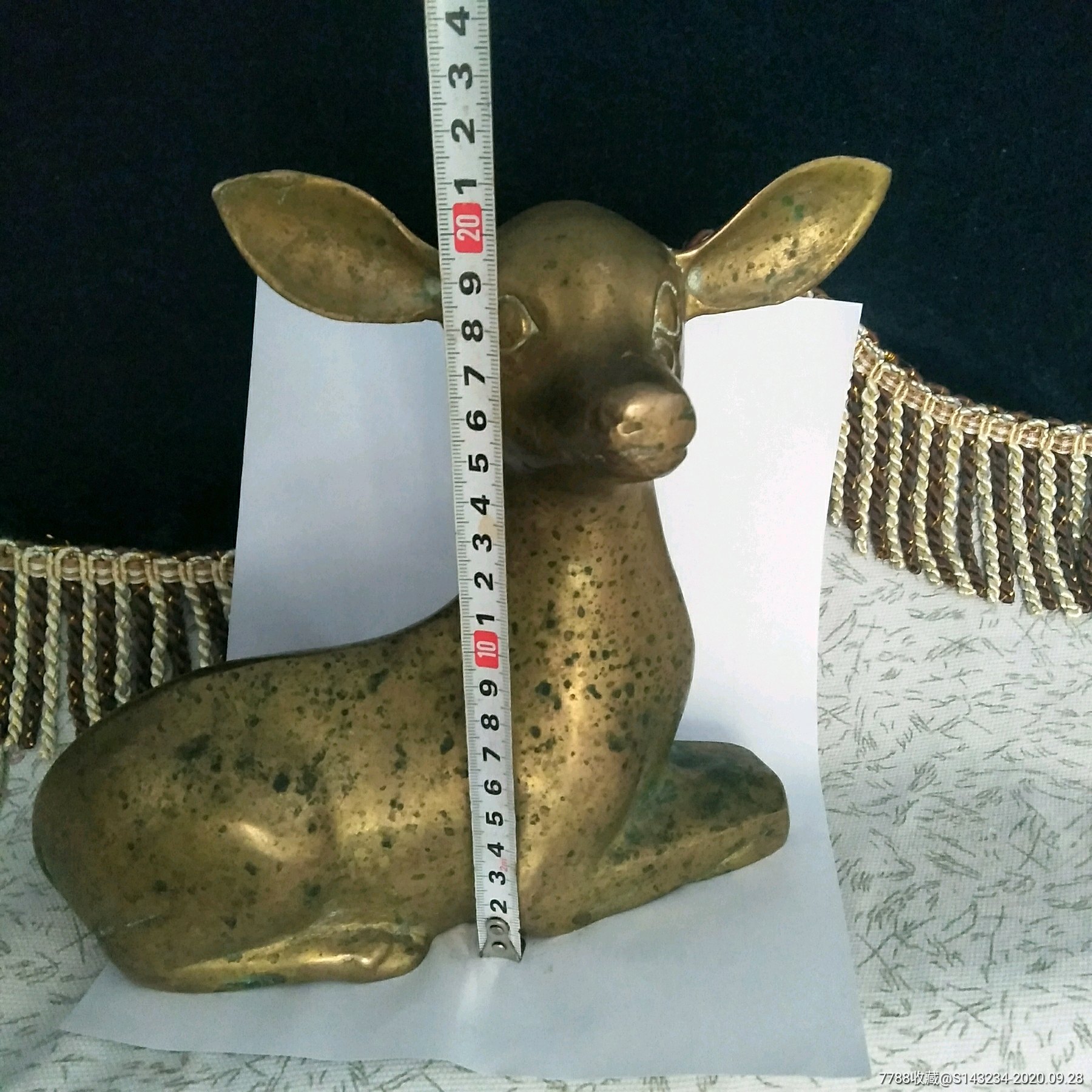 民国时期铜鹿摆件