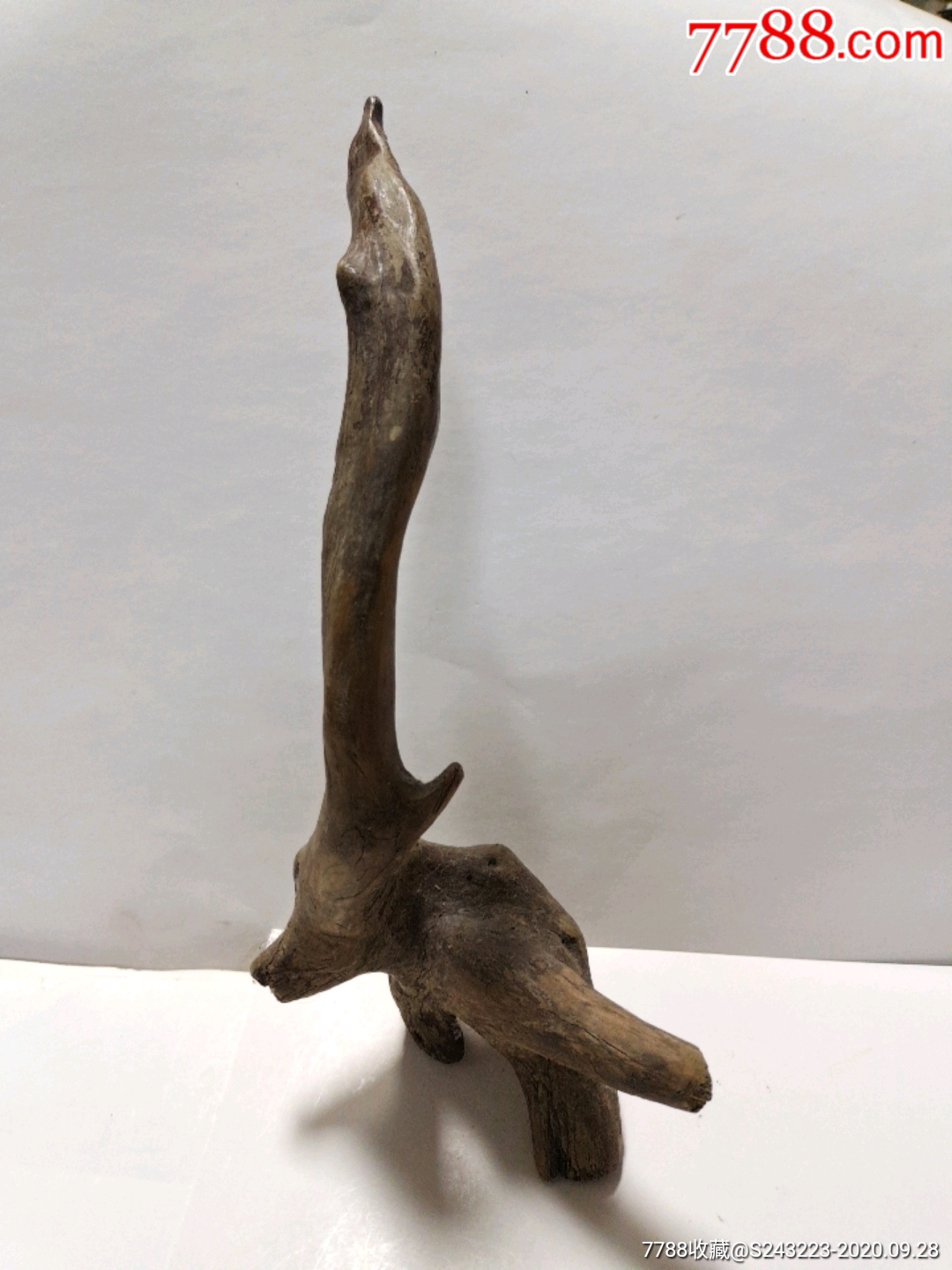 木头小根雕原汁原味高34厘米杆身直径55厘米