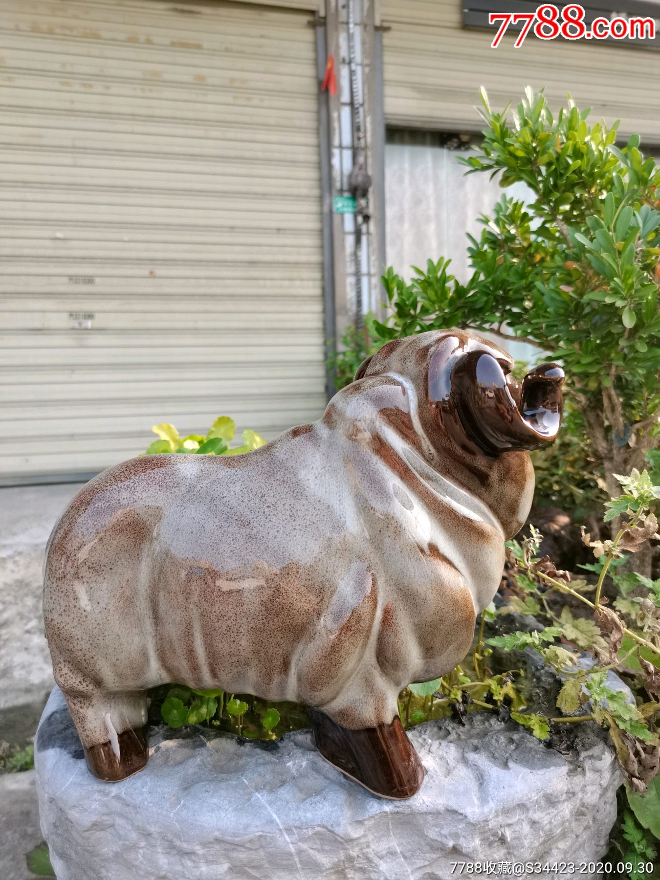 宜昌美陶之窑变釉美利奴羊-雕塑瓷/瓷雕-7788模型收藏