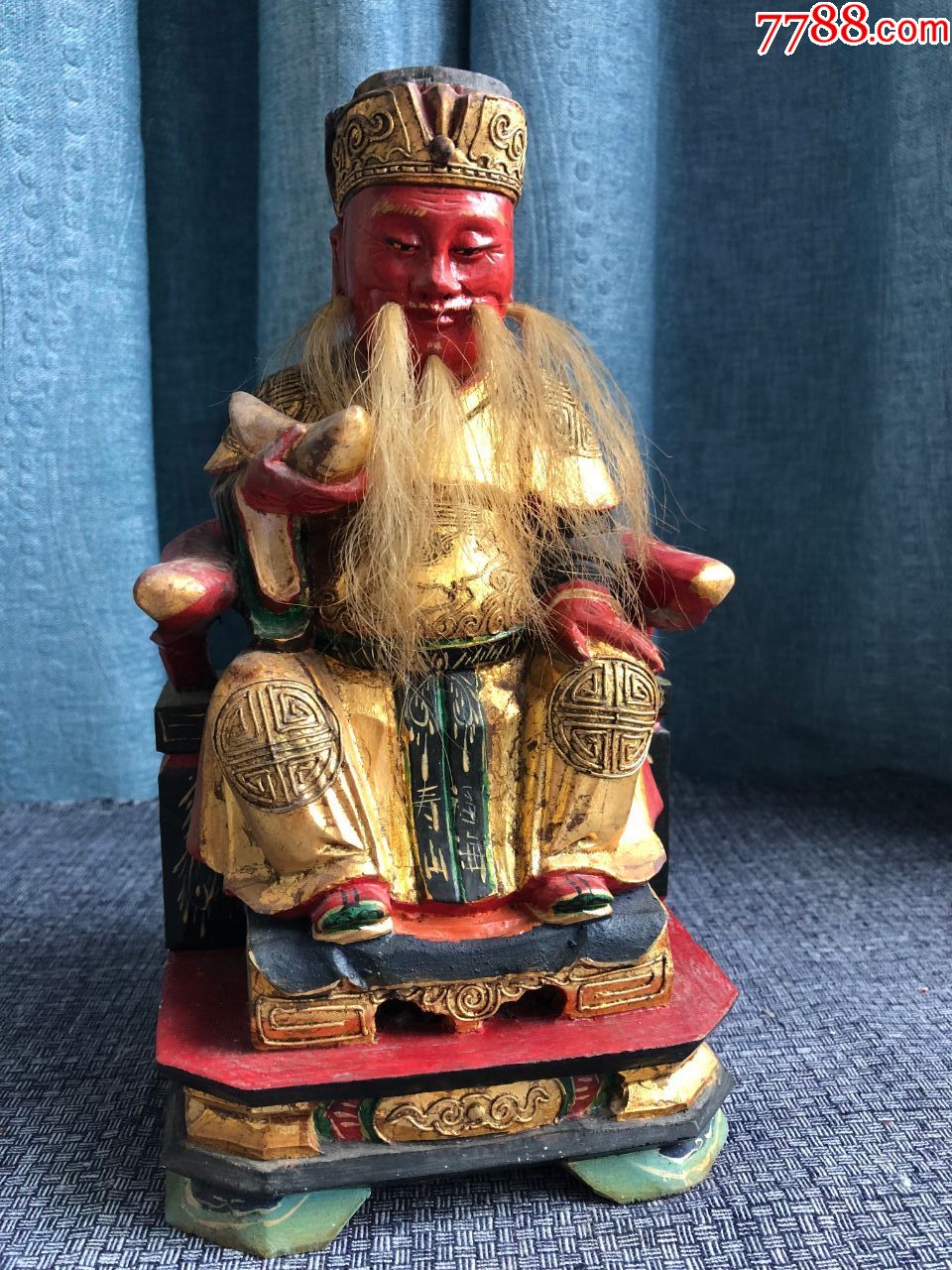 清代老木雕造像将军神像佛像神仙判官文官将军财神